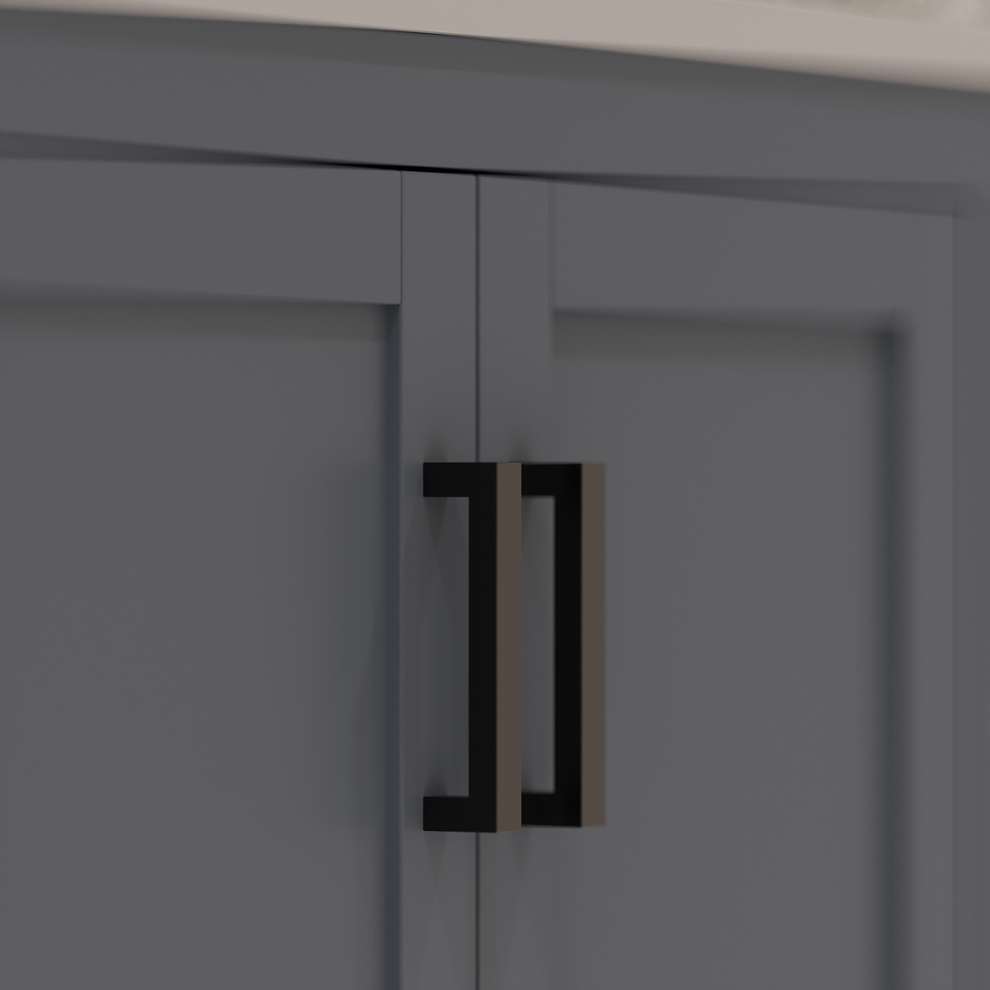 Rooh 48 Inch Solid Wood Bathroom Vanity with Undermount single Rectangle sink & White Quartz countertop 0.75 inch edge in white