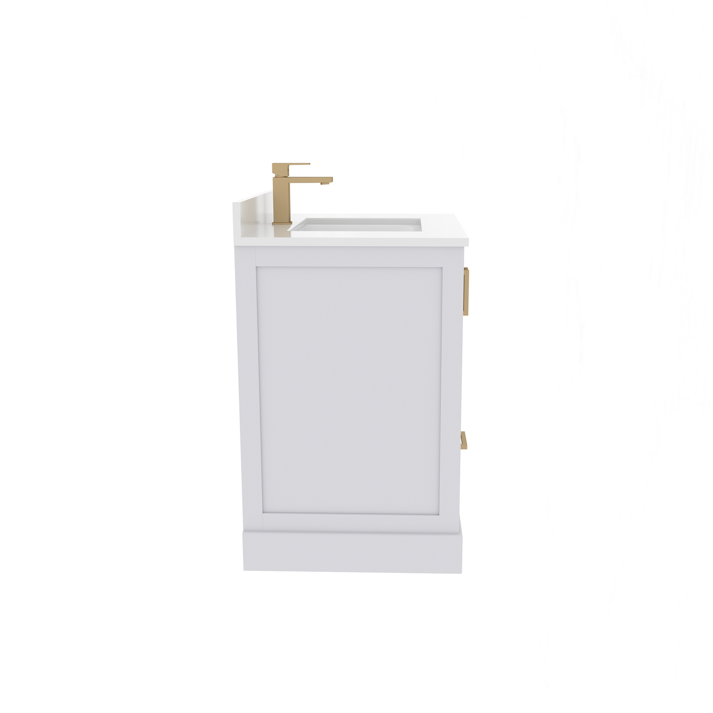 Maya 30 Inch Solid Wood Single Bathroom Vanity with Quartz Countertop