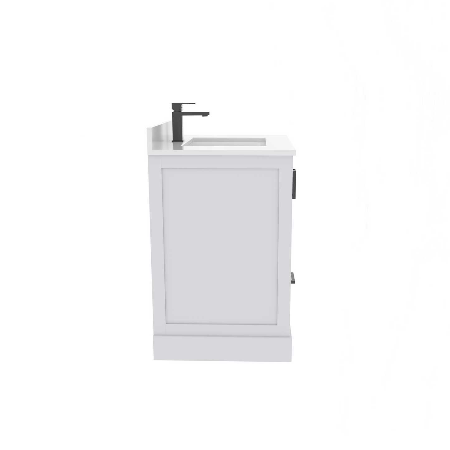 Maya 30 Inch Solid Wood Single Bathroom Vanity with Quartz Countertop