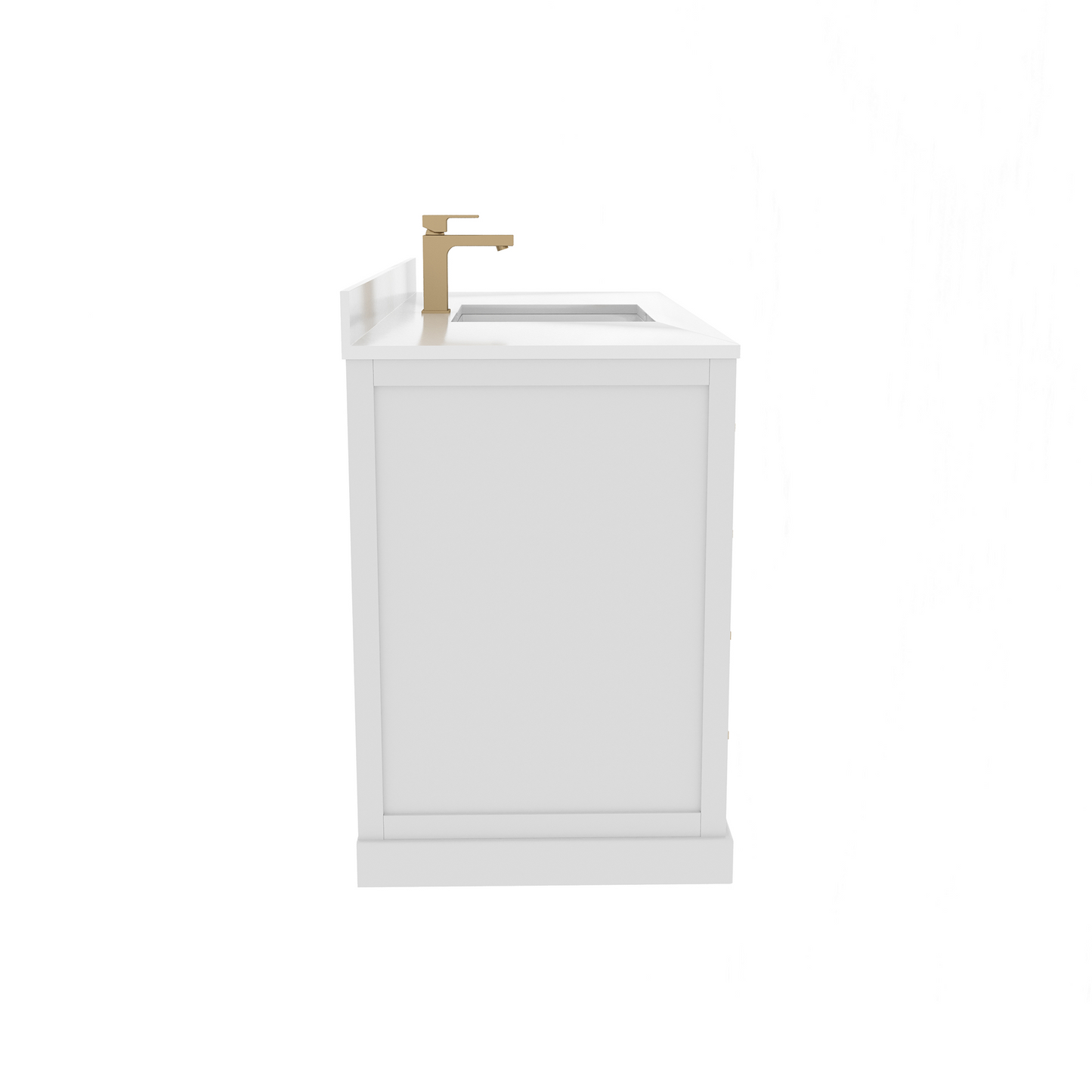 Maya 48 Inch Solid Wood Single Bathroom Vanity with Quartz Countertop