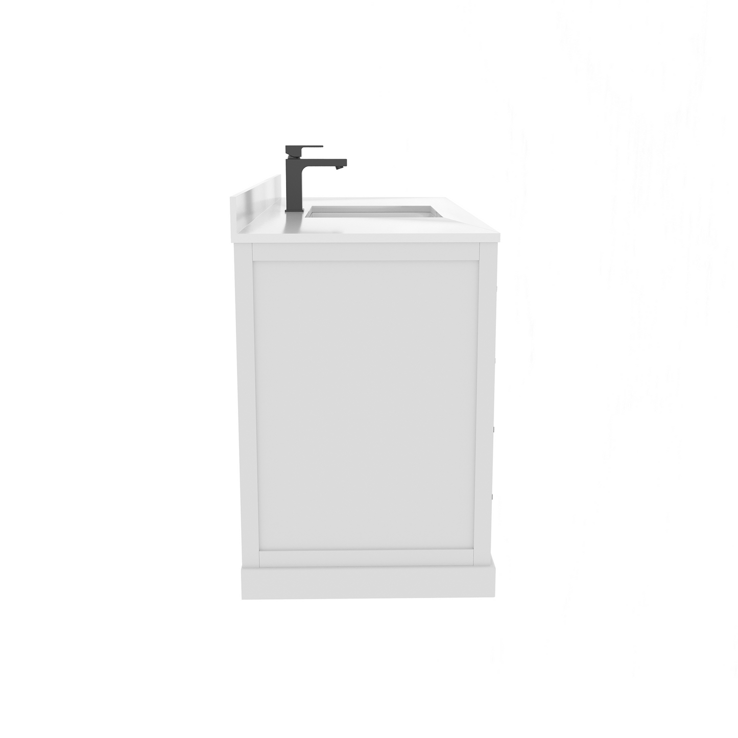 Maya 48 Inch Solid Wood Single Bathroom Vanity with Quartz Countertop