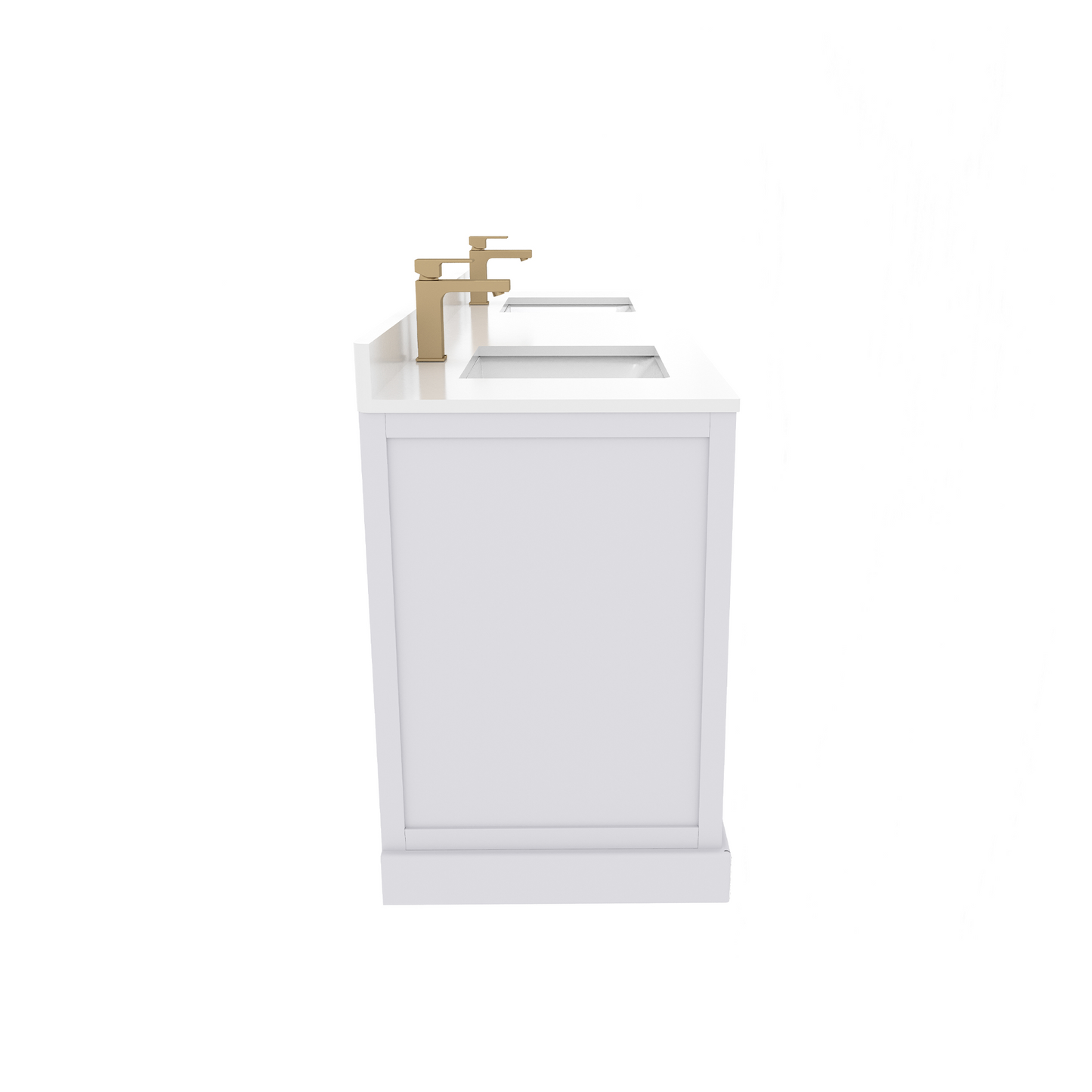 Maya 72 Inch Solid Wood Double Bathroom Vanity with Quartz Countertop