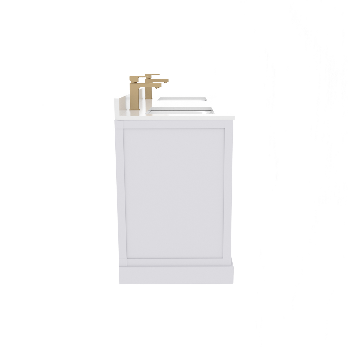Maya 60 Inch Solid Wood Double Bathroom Vanity with Quartz Countertop