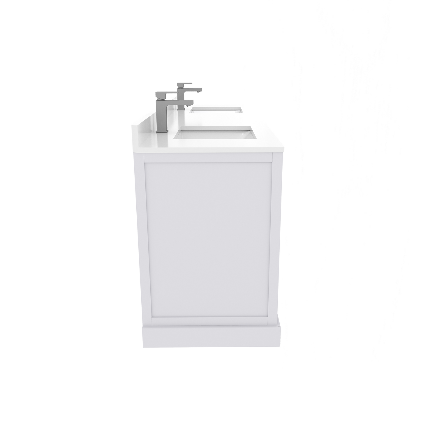 Maya 72 Inch Solid Wood Double Bathroom Vanity with Quartz Countertop