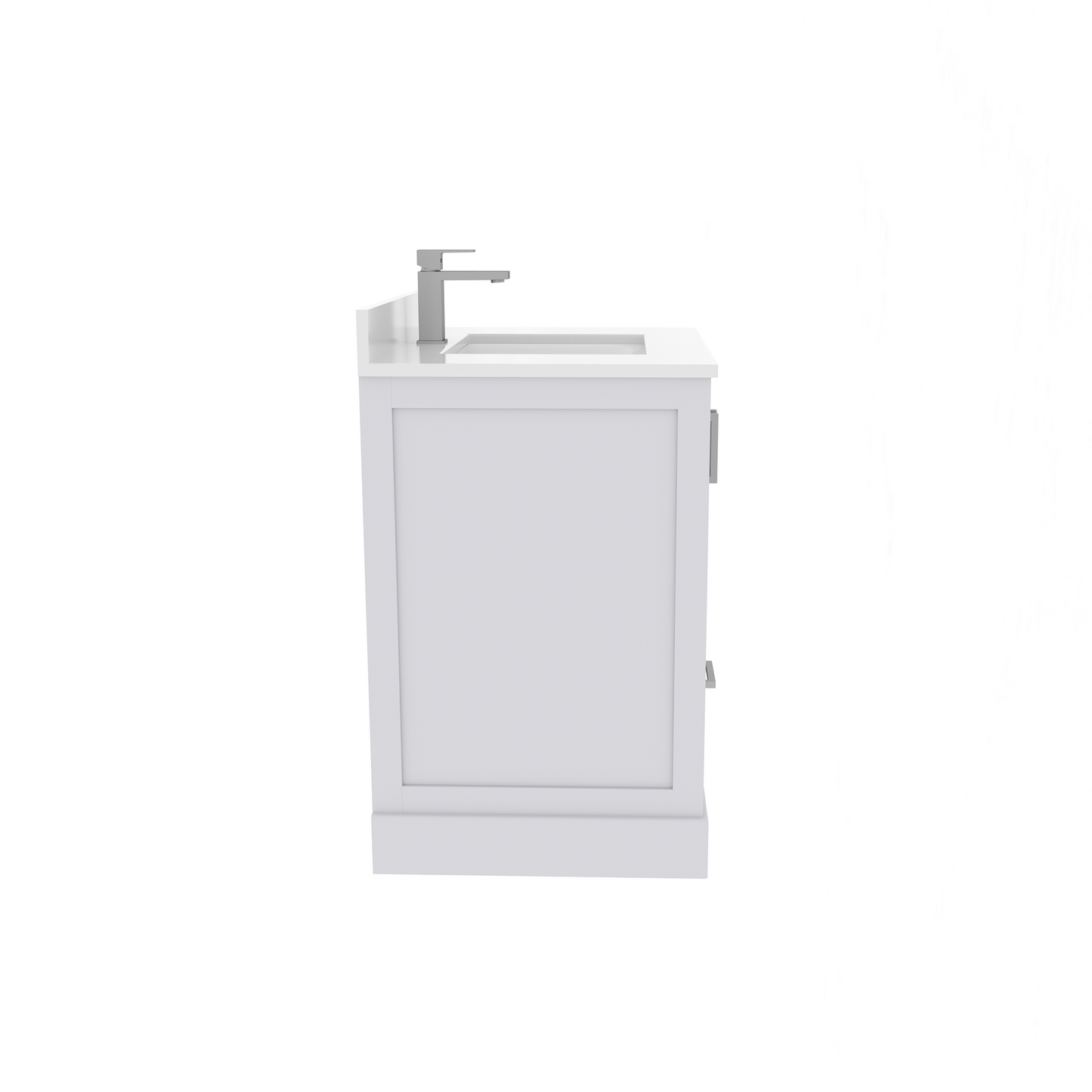 Maya 30 Inch Solid Wood Single Bathroom Vanity with Quartz Countertop