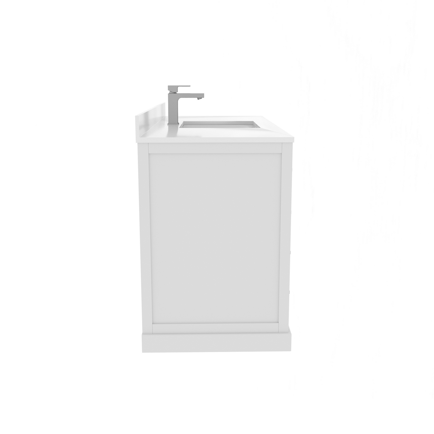 Maya 48 Inch Solid Wood Single Bathroom Vanity with Quartz Countertop