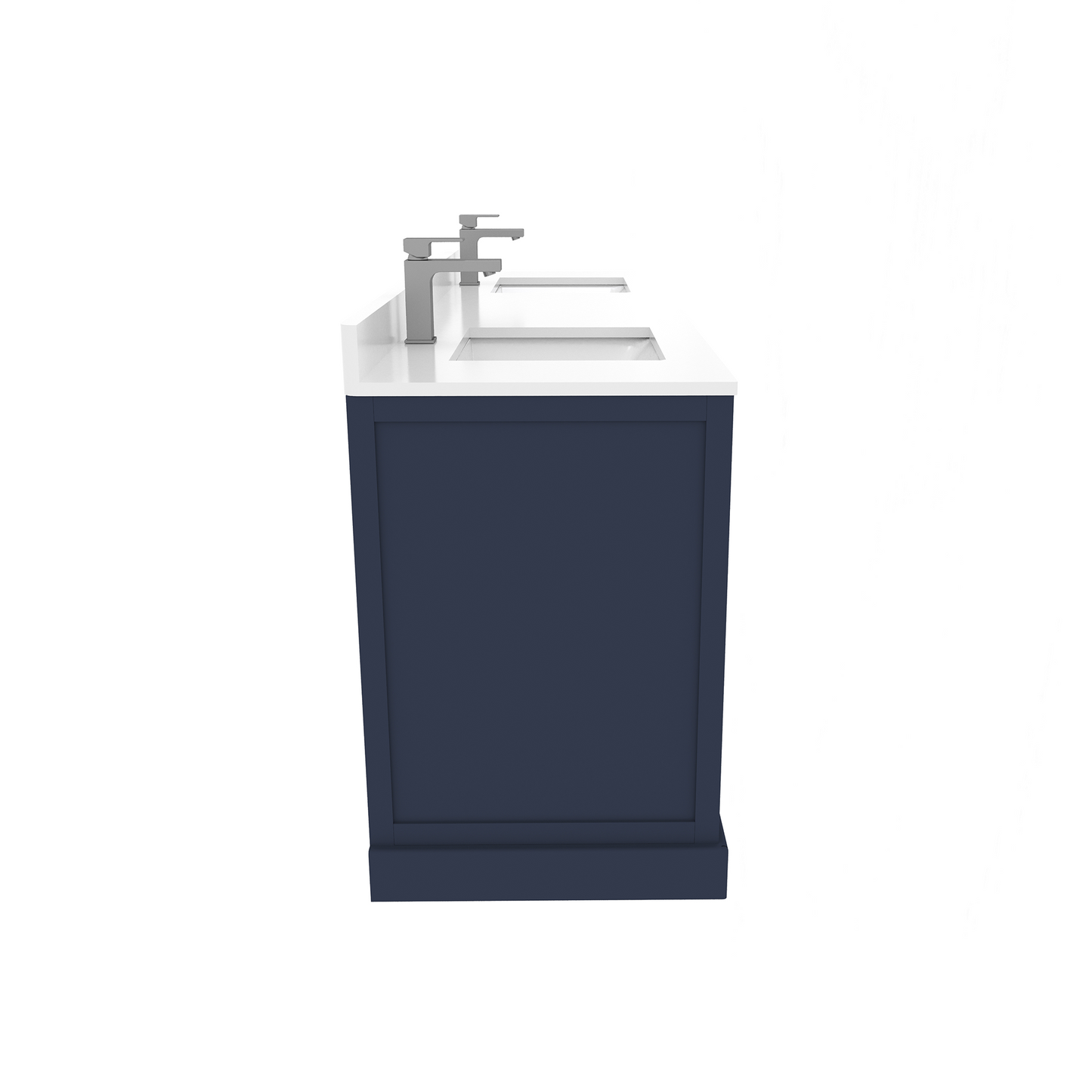 Maya 72 Inch Solid Wood Double Bathroom Vanity with Quartz Countertop