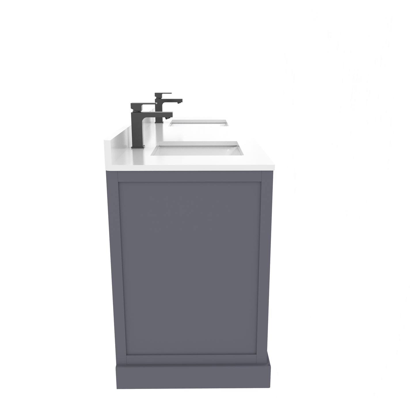 Maya 72 Inch Solid Wood Double Bathroom Vanity with Quartz Countertop