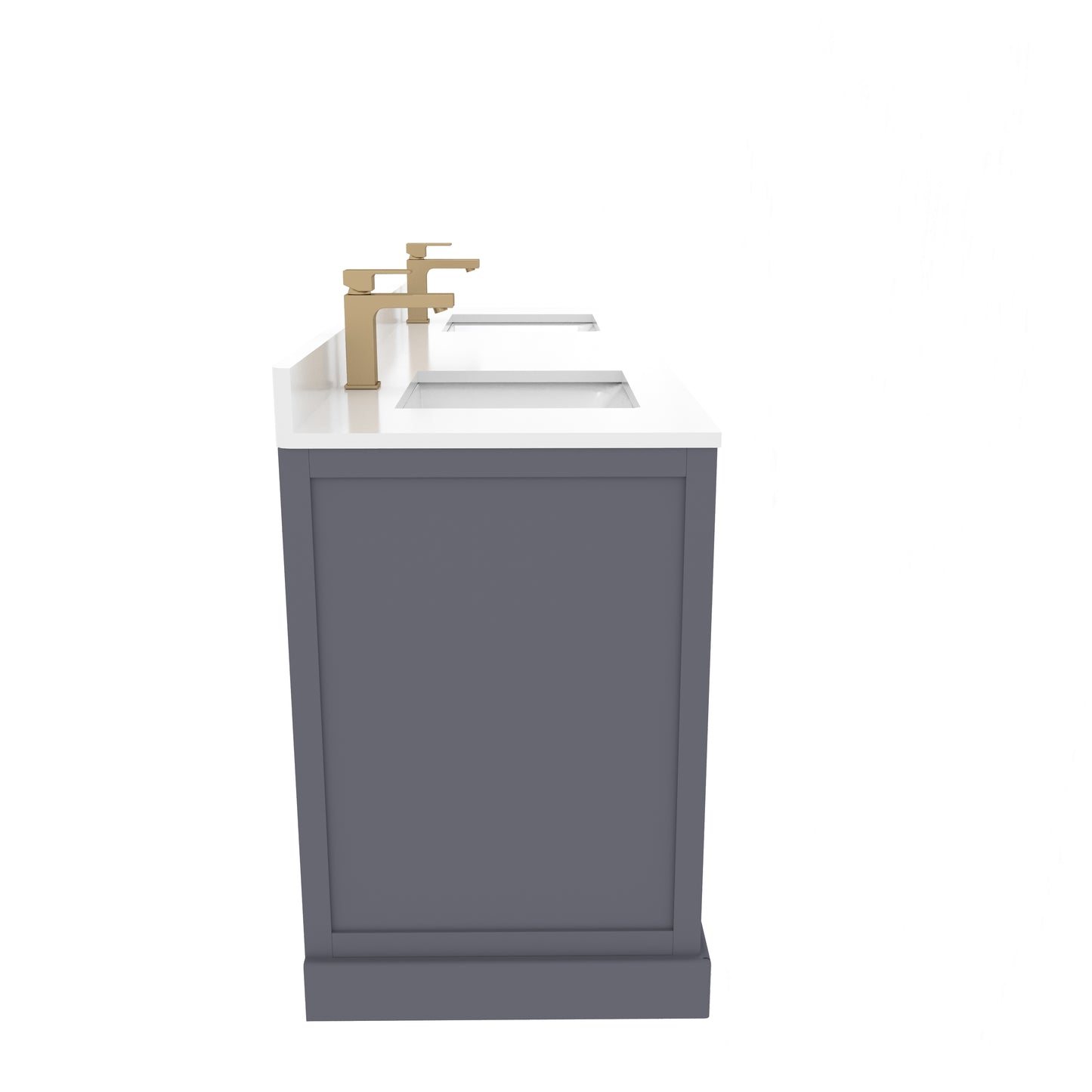 Maya 72 Inch Solid Wood Double Bathroom Vanity with Quartz Countertop