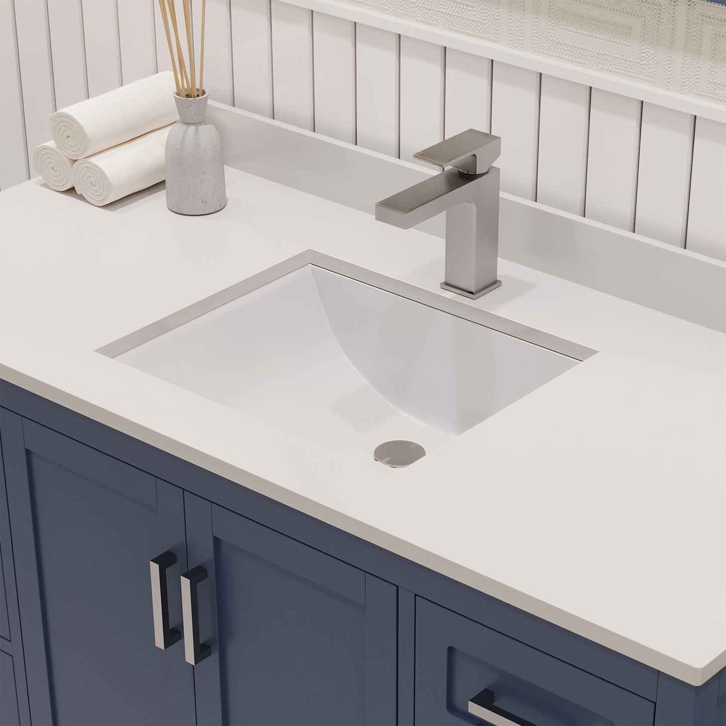 Maya 48 Inch Solid Wood Single Bathroom Vanity with Quartz Countertop