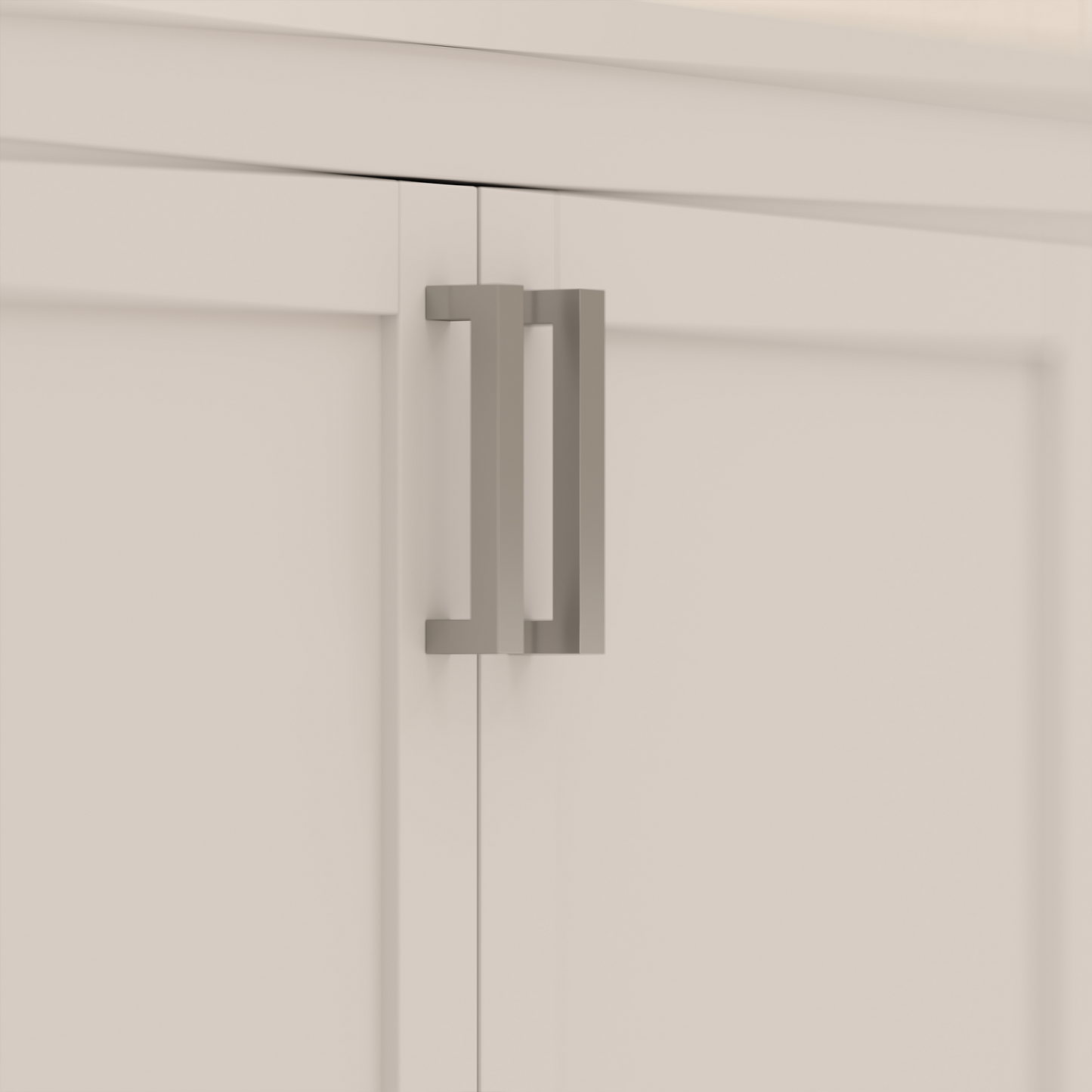 Rooh 72 Inch Solid Wood Bathroom Vanity with Undermount double Rectangle sinks & White Quartz countertop 0.75 inch edge in white