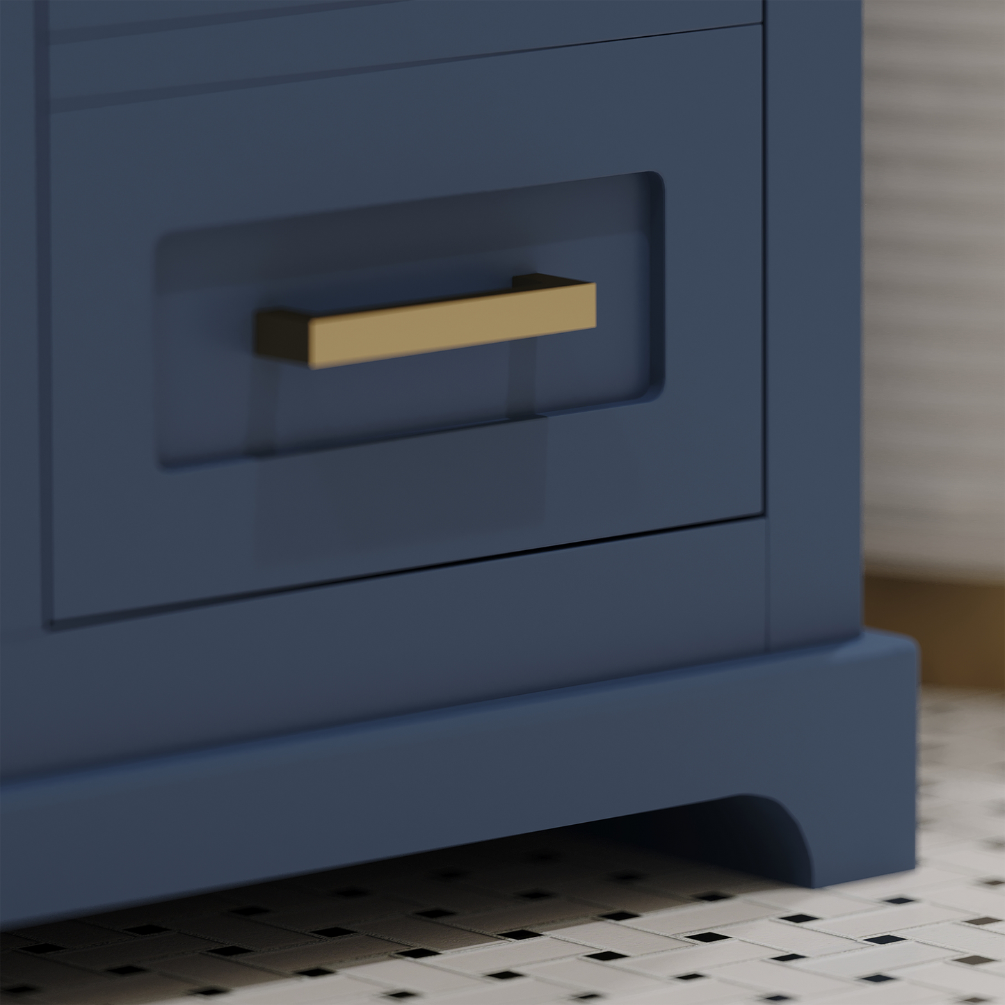 Maya 48 Inch Solid Wood Single Bathroom Vanity with Quartz Countertop