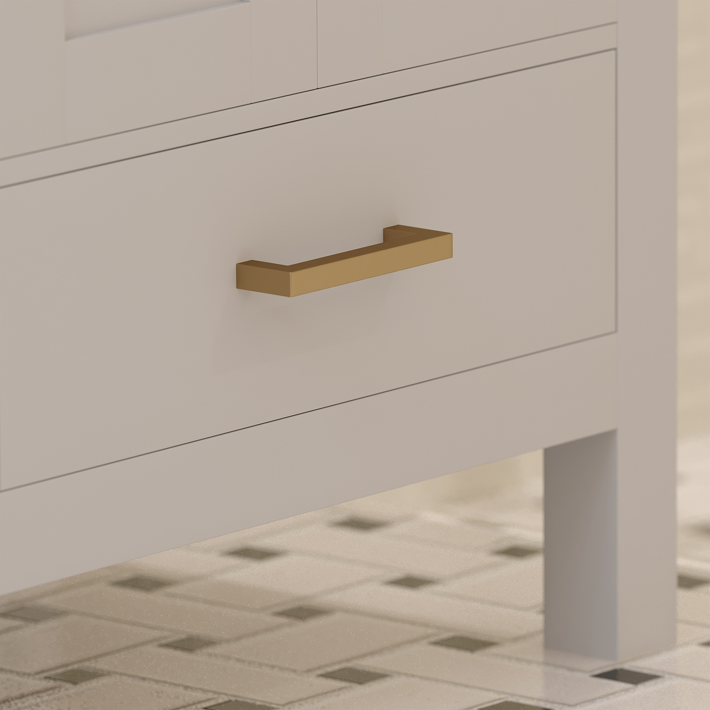 Rooh 36 Inch Right Solid Wood Single Bathroom Vanity with Quartz Countertop