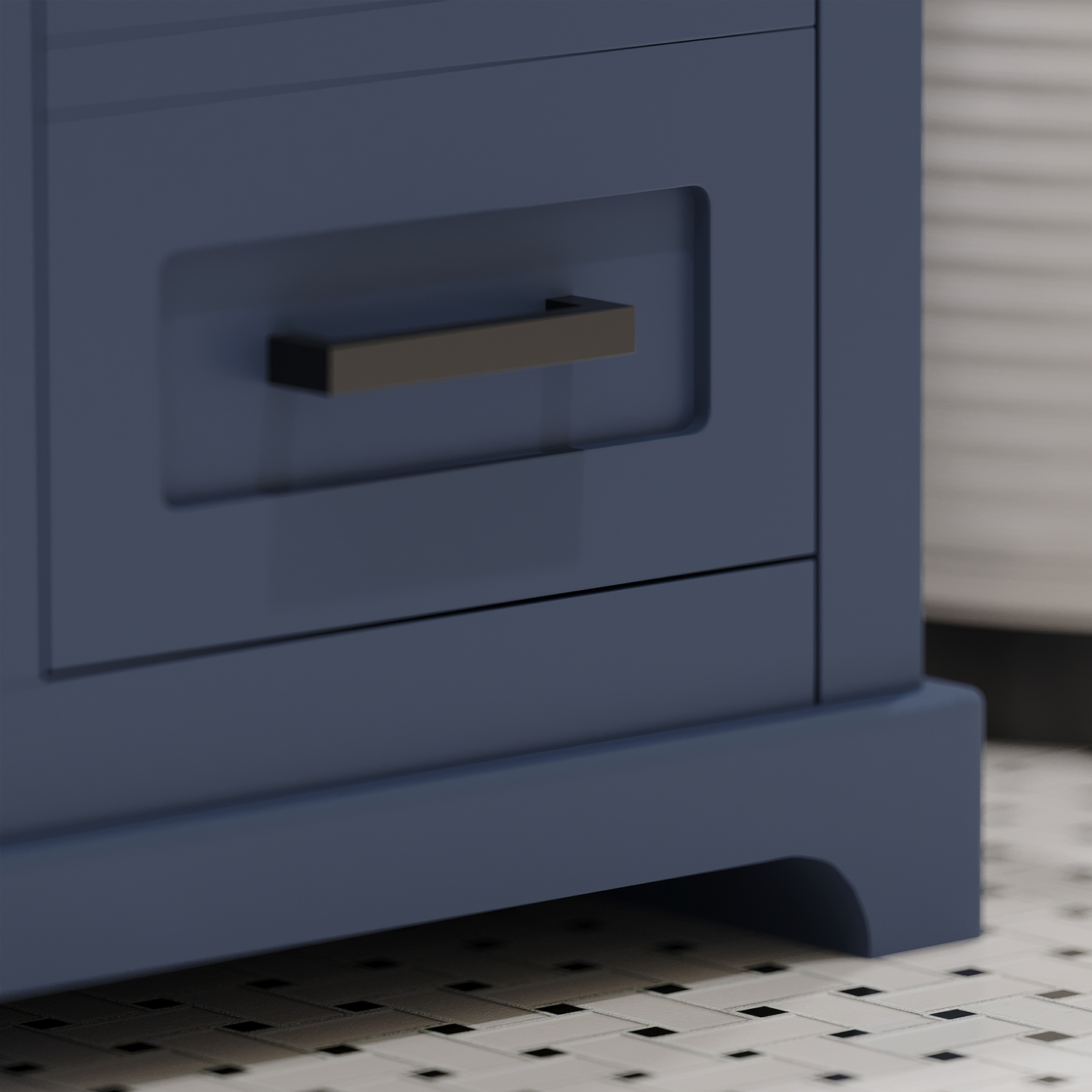 Maya 48 Inch Solid Wood Single Bathroom Vanity with Quartz Countertop