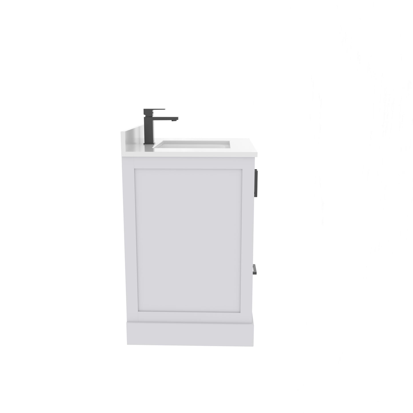 Maya 30 Inch Solid Wood Single Bathroom Vanity with Quartz Countertop