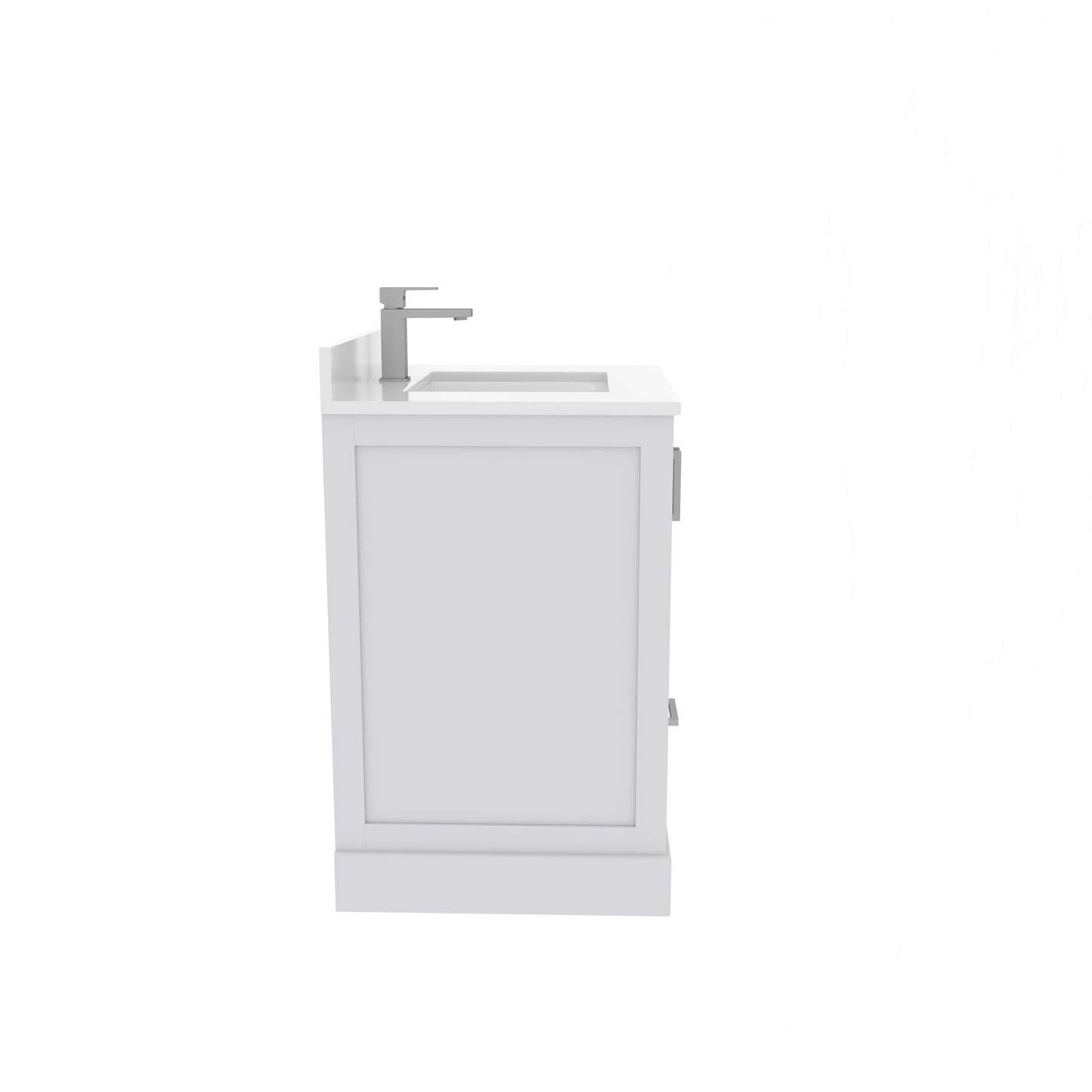 Maya 30 Inch Solid Wood Single Bathroom Vanity with Quartz Countertop