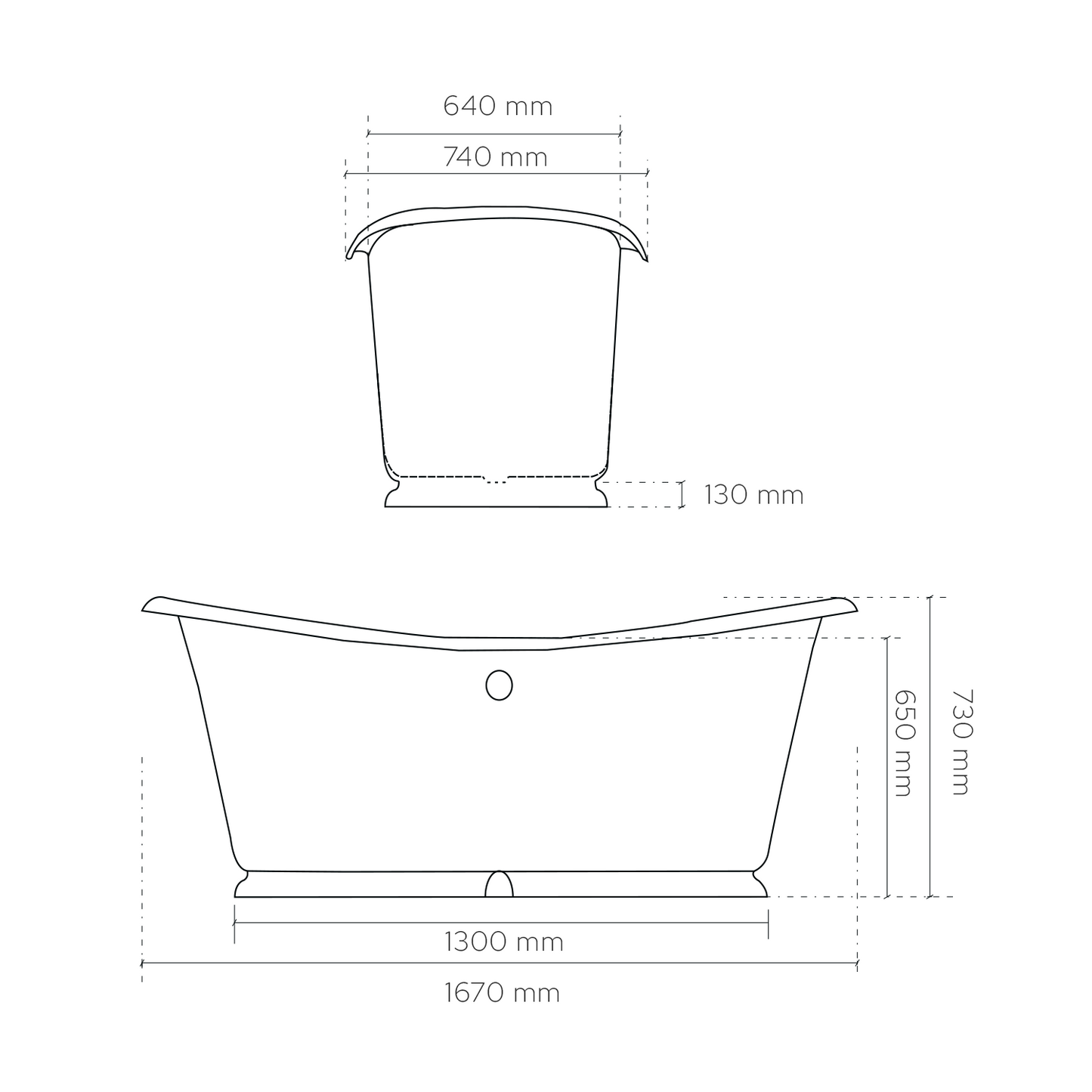 Ayna Decors Velona 67" Freestanding Oval Cast Iron Bathtub – Handcrafted Masterpiece with Gold Enameled Finish and Sculptural Grace