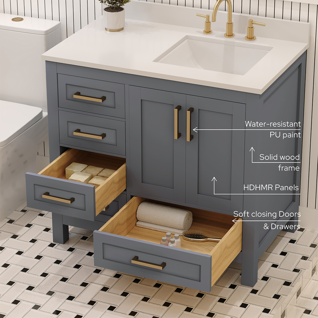 Rooh Bathroom Vanity 36" Right
