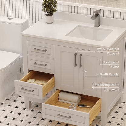 Rooh Bathroom Vanity 36" Right