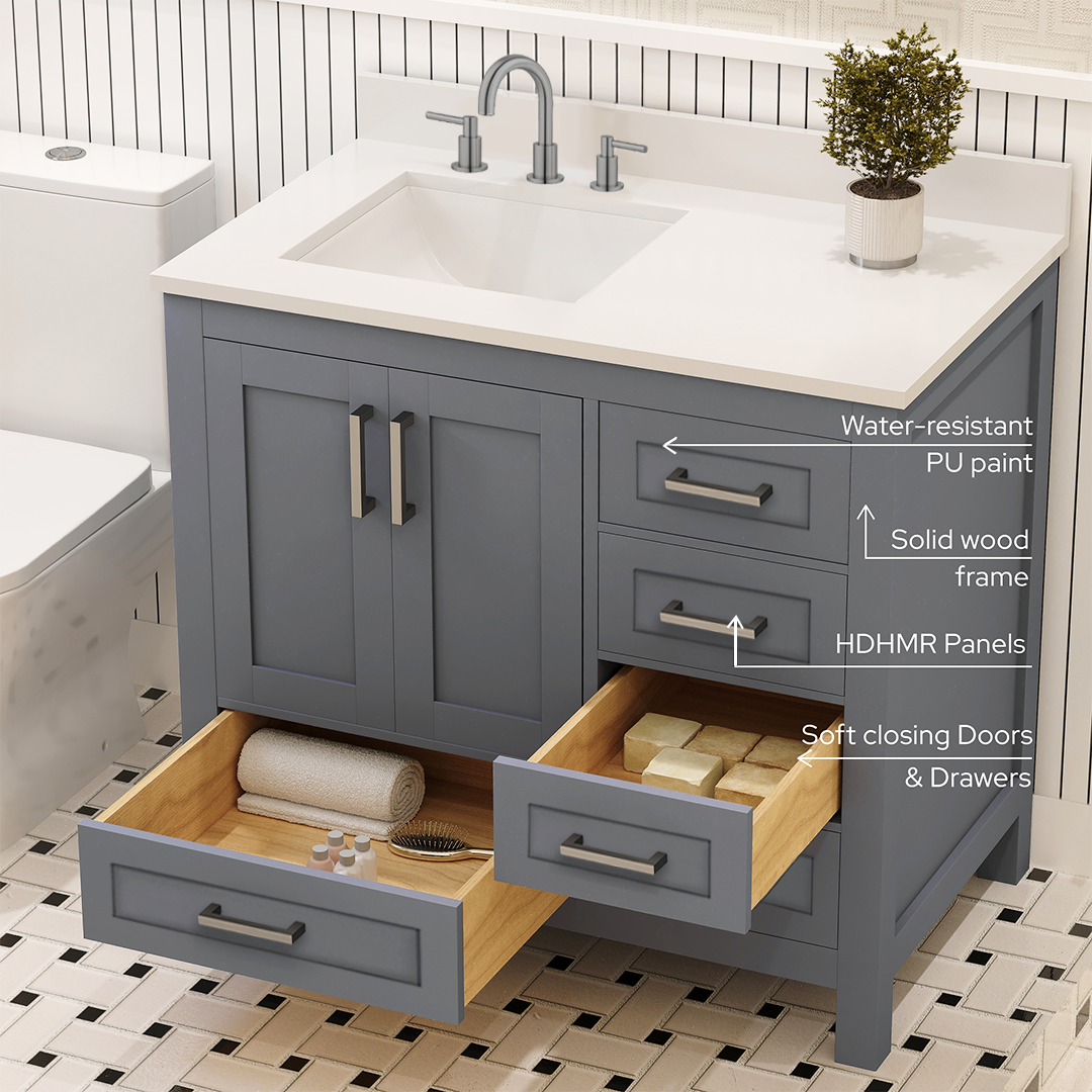 Rooh Bathroom Vanity 36" Left