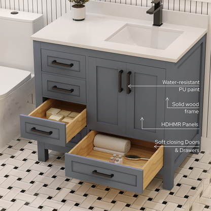 Rooh Bathroom Vanity 36" Right