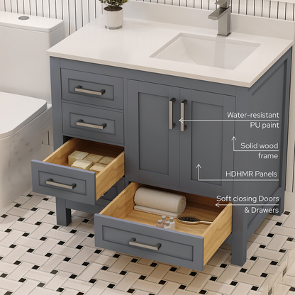 Rooh Bathroom Vanity 36" Right