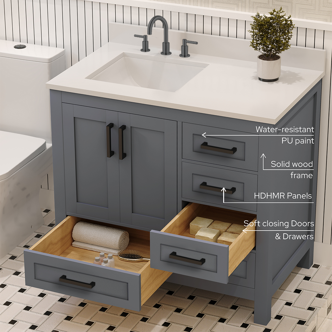Rooh Bathroom Vanity 36" Left