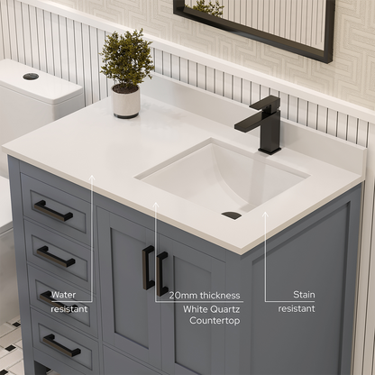 Rooh Bathroom Vanity 36" Right