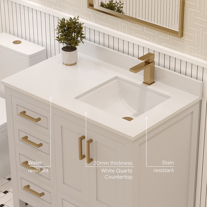 Rooh Bathroom Vanity 36" Right
