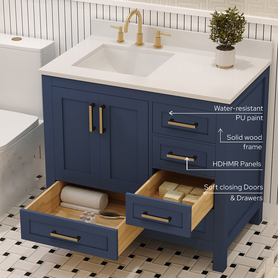 Rooh Bathroom Vanity 36" Left