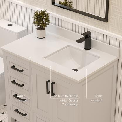 Rooh Bathroom Vanity 36" Right