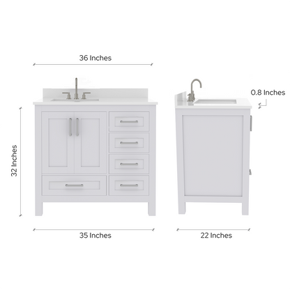 Rooh Bathroom Vanity 36" Left