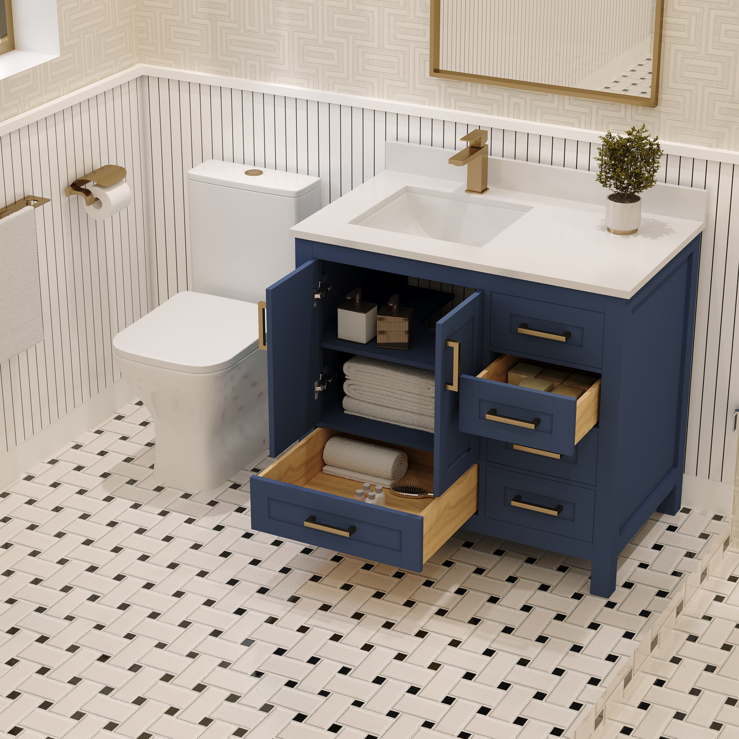 Rooh Bathroom Vanity 36" Left