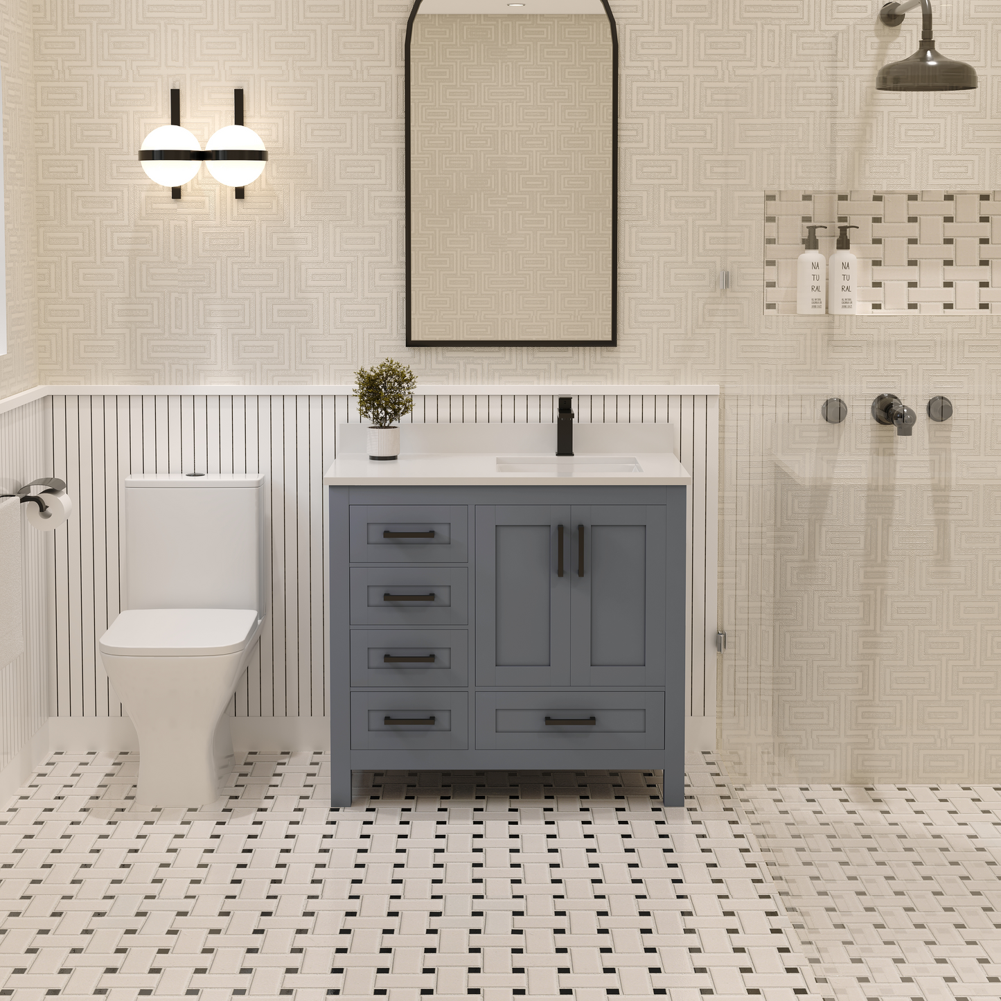 Rooh Bathroom Vanity 36" Right