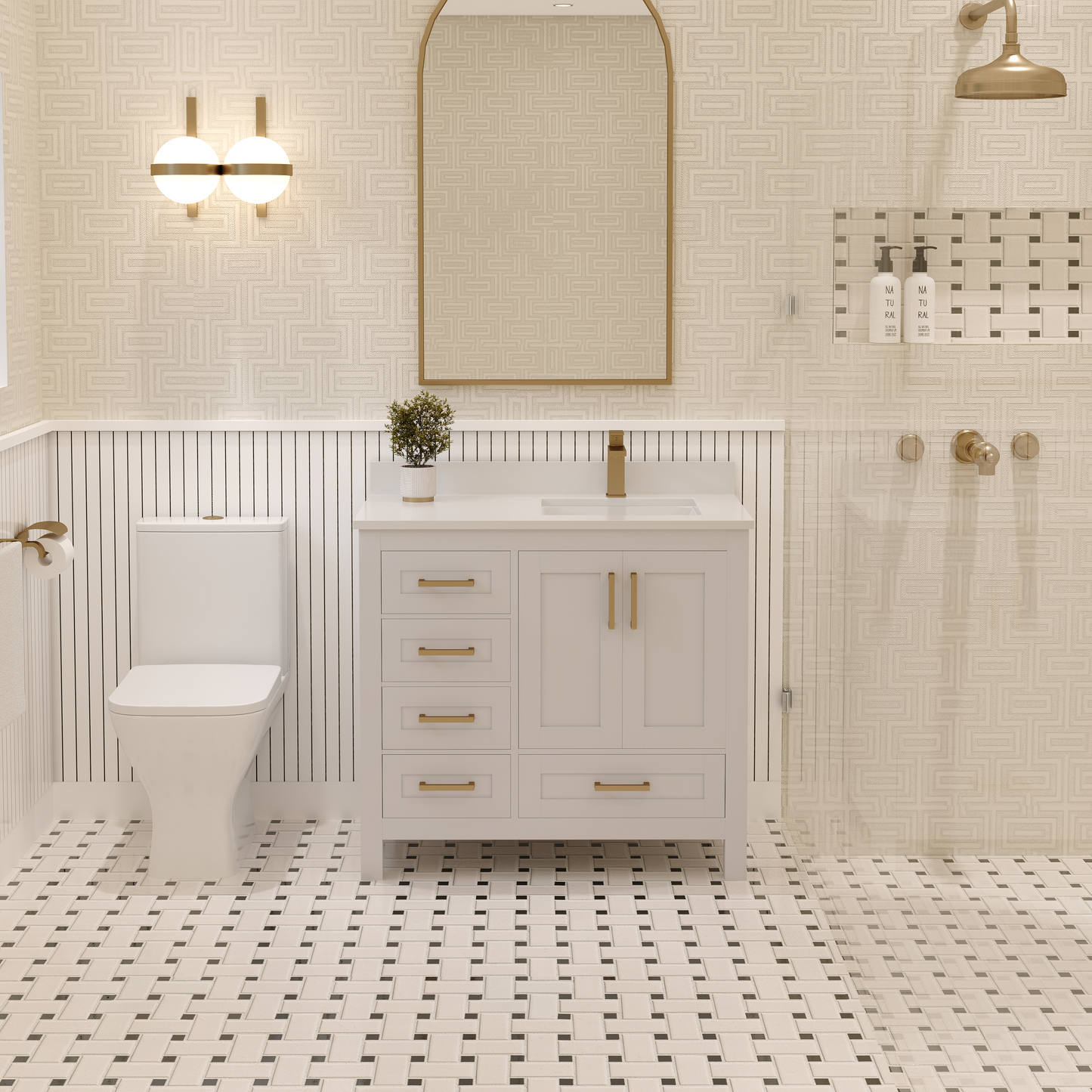Rooh Bathroom Vanity 36" Right