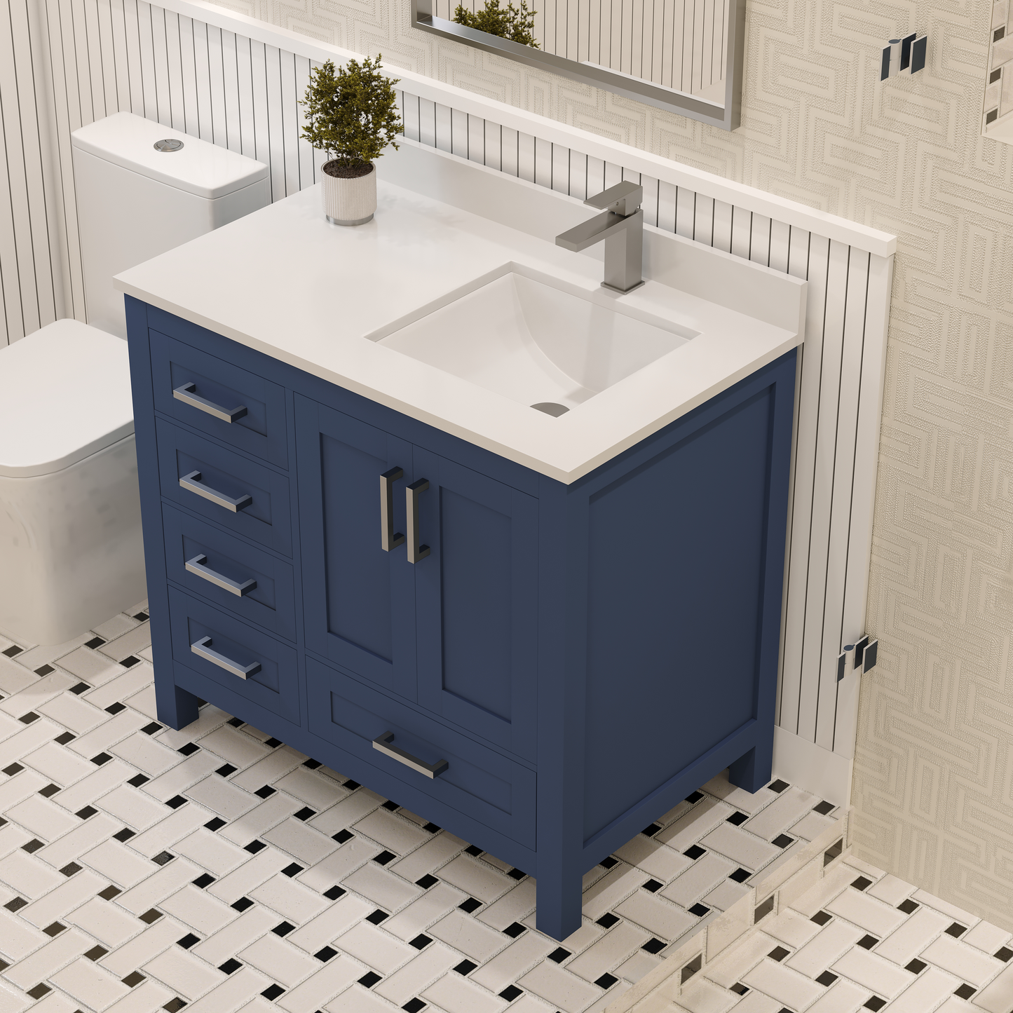 Rooh Bathroom Vanity 36" Right