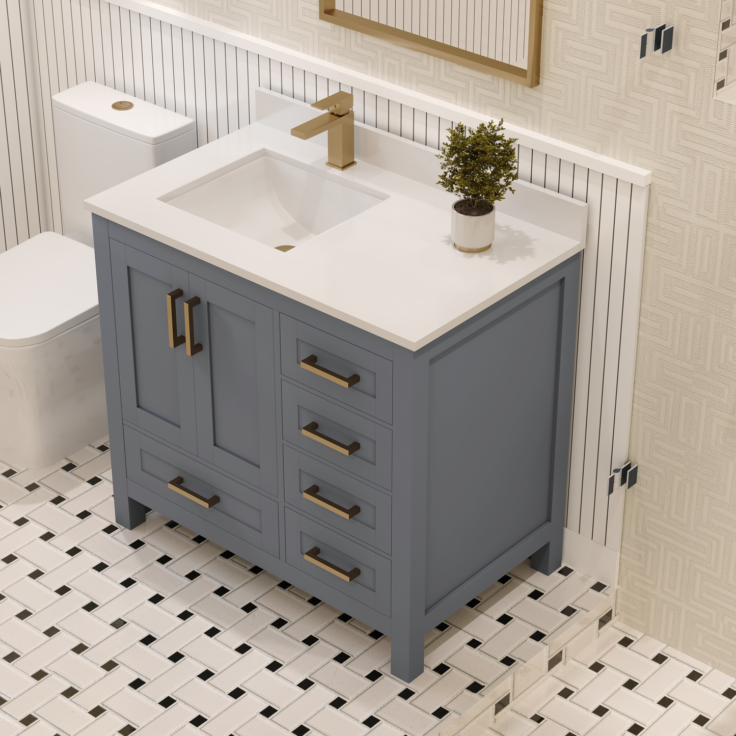 Rooh Bathroom Vanity 36" Left