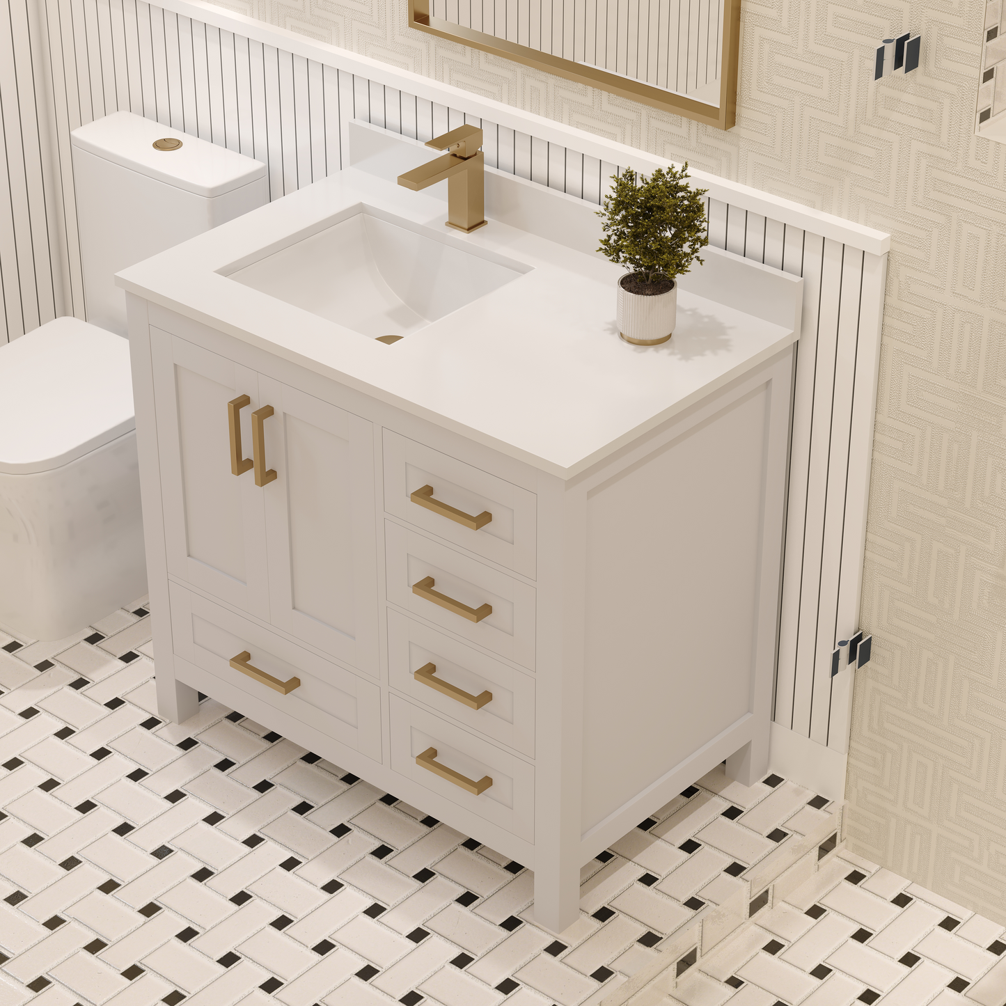 Rooh Bathroom Vanity 36" Left