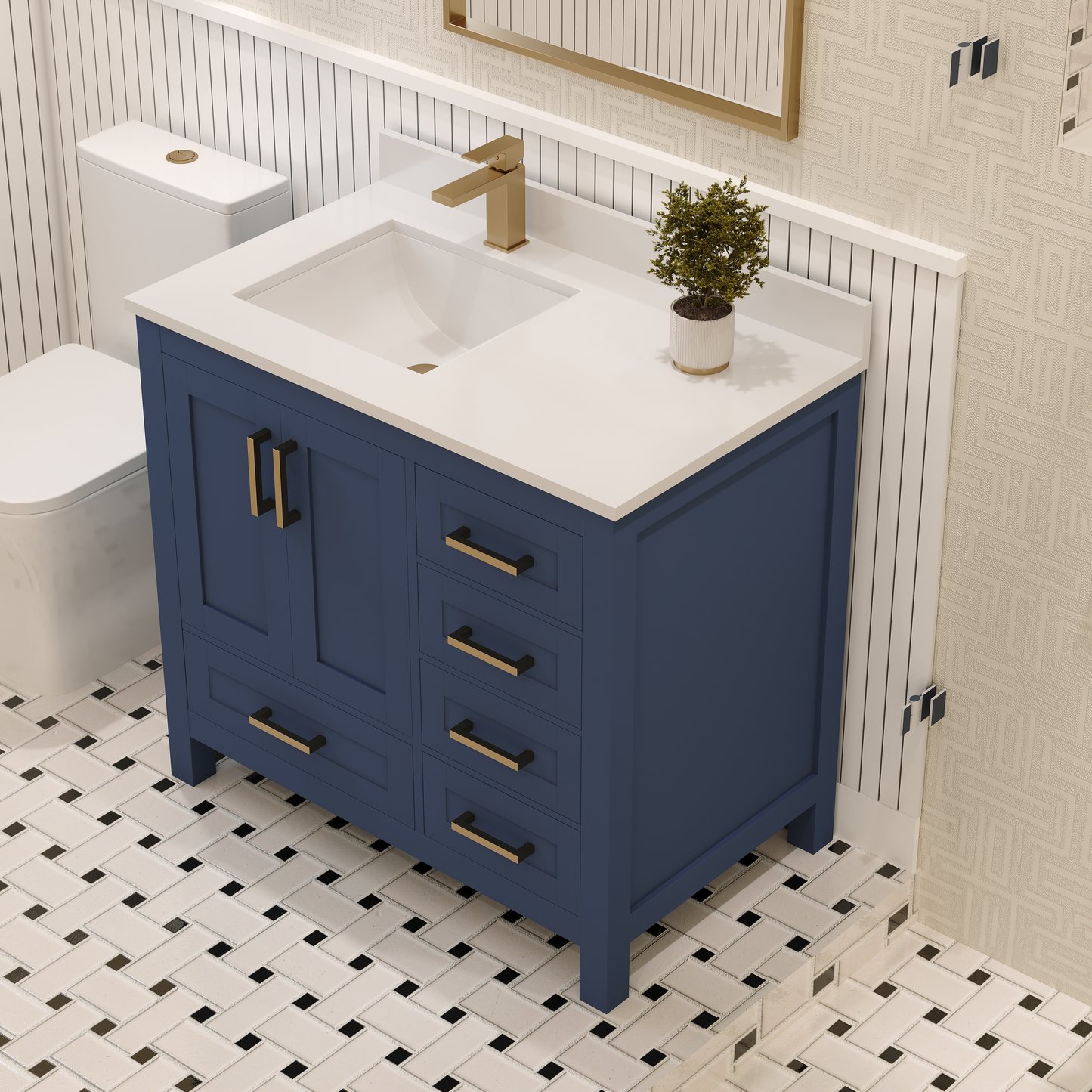 Rooh Bathroom Vanity 36" Left