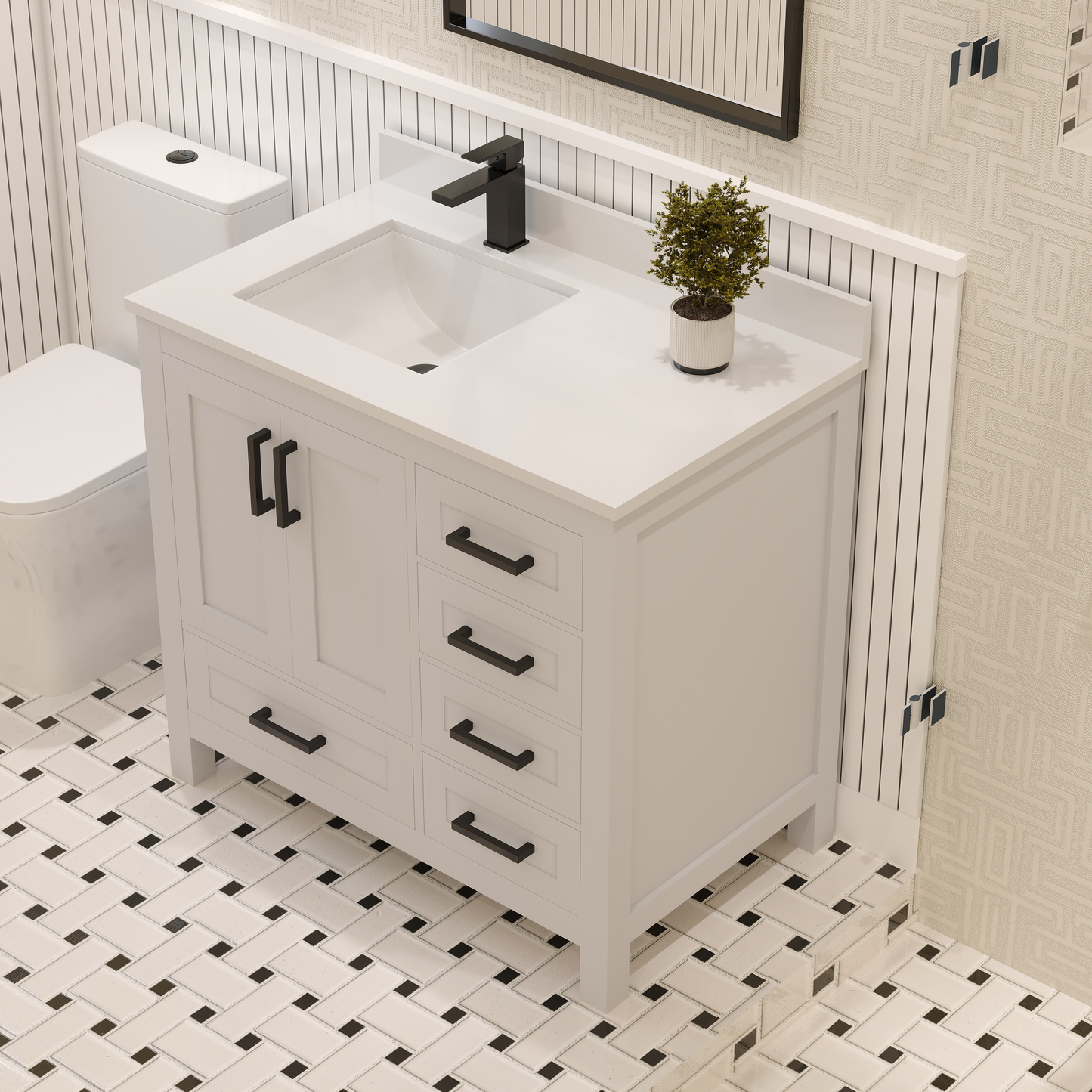 Rooh Bathroom Vanity 36" Left