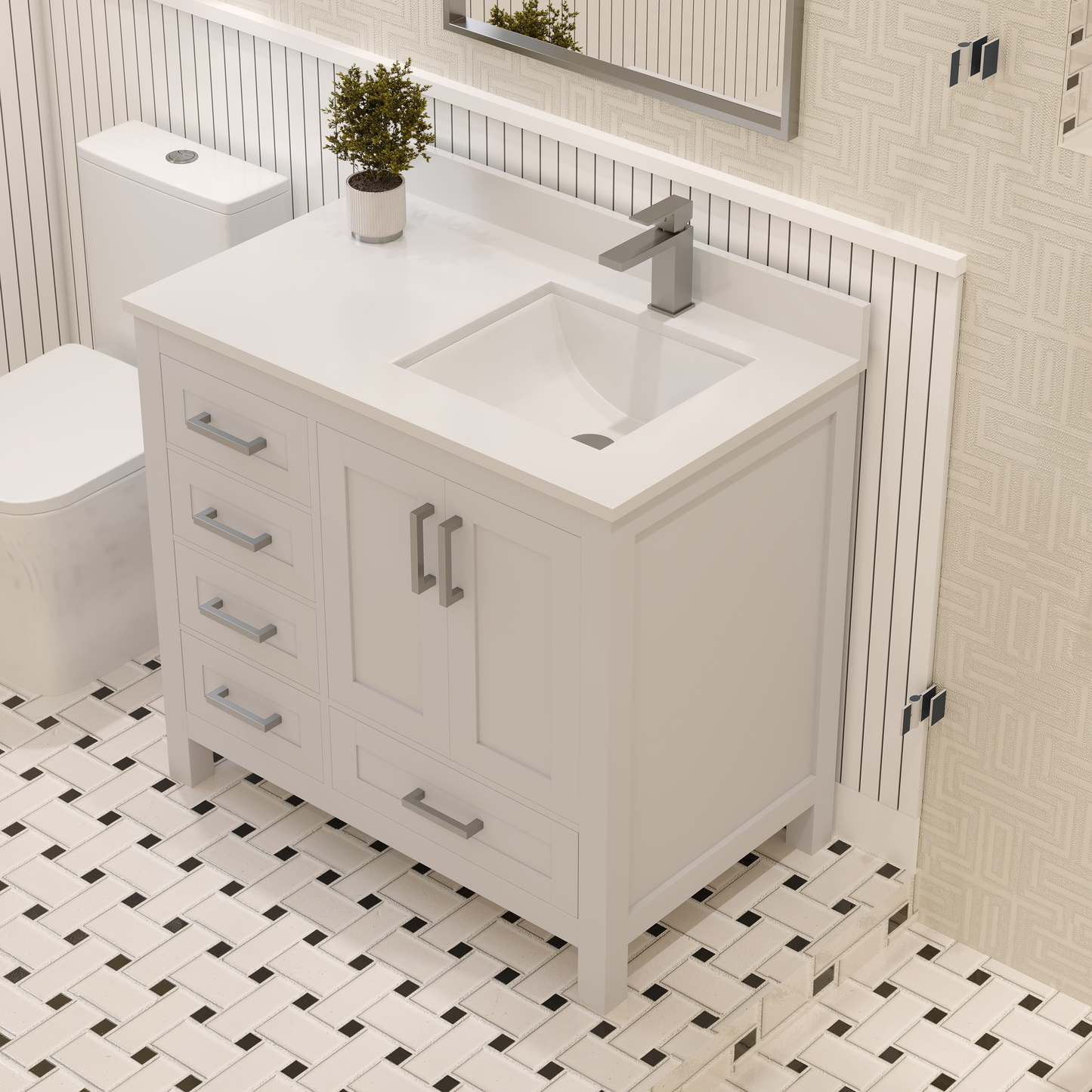 Rooh Bathroom Vanity 36" Right