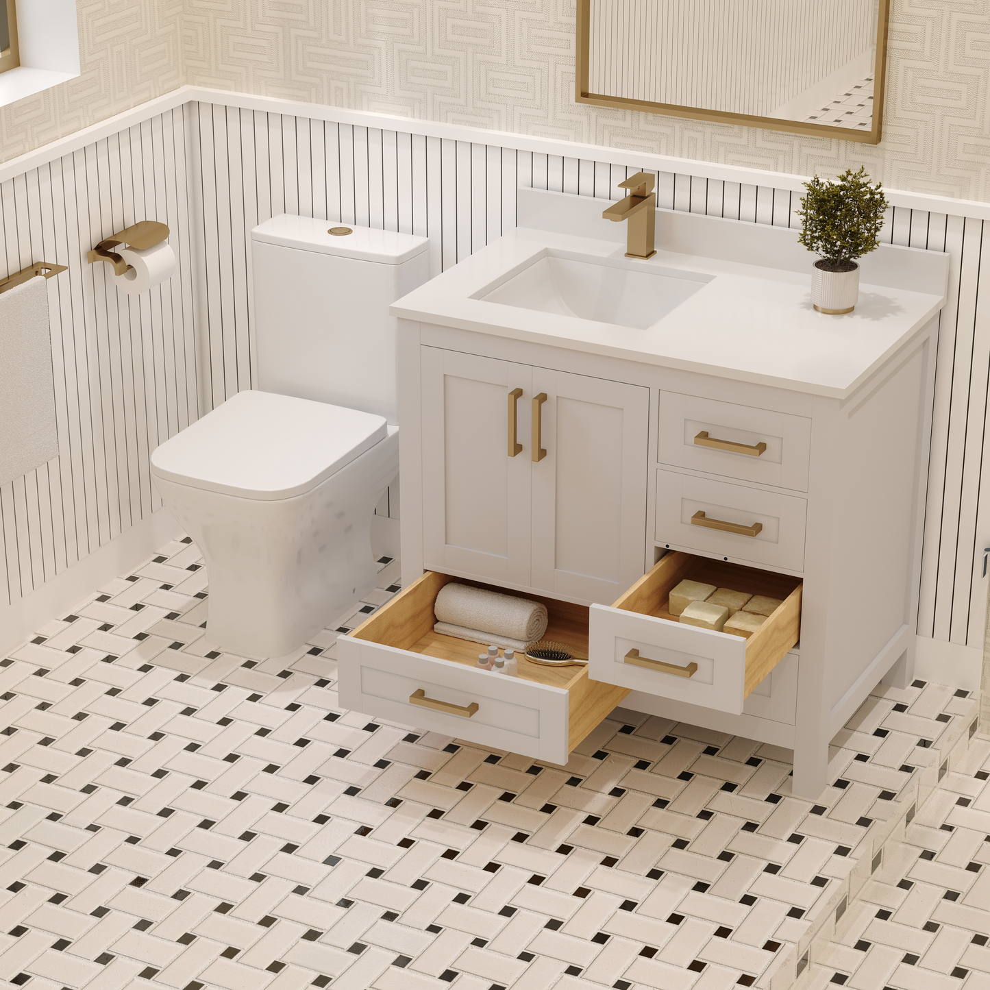 Rooh Bathroom Vanity 36" Left