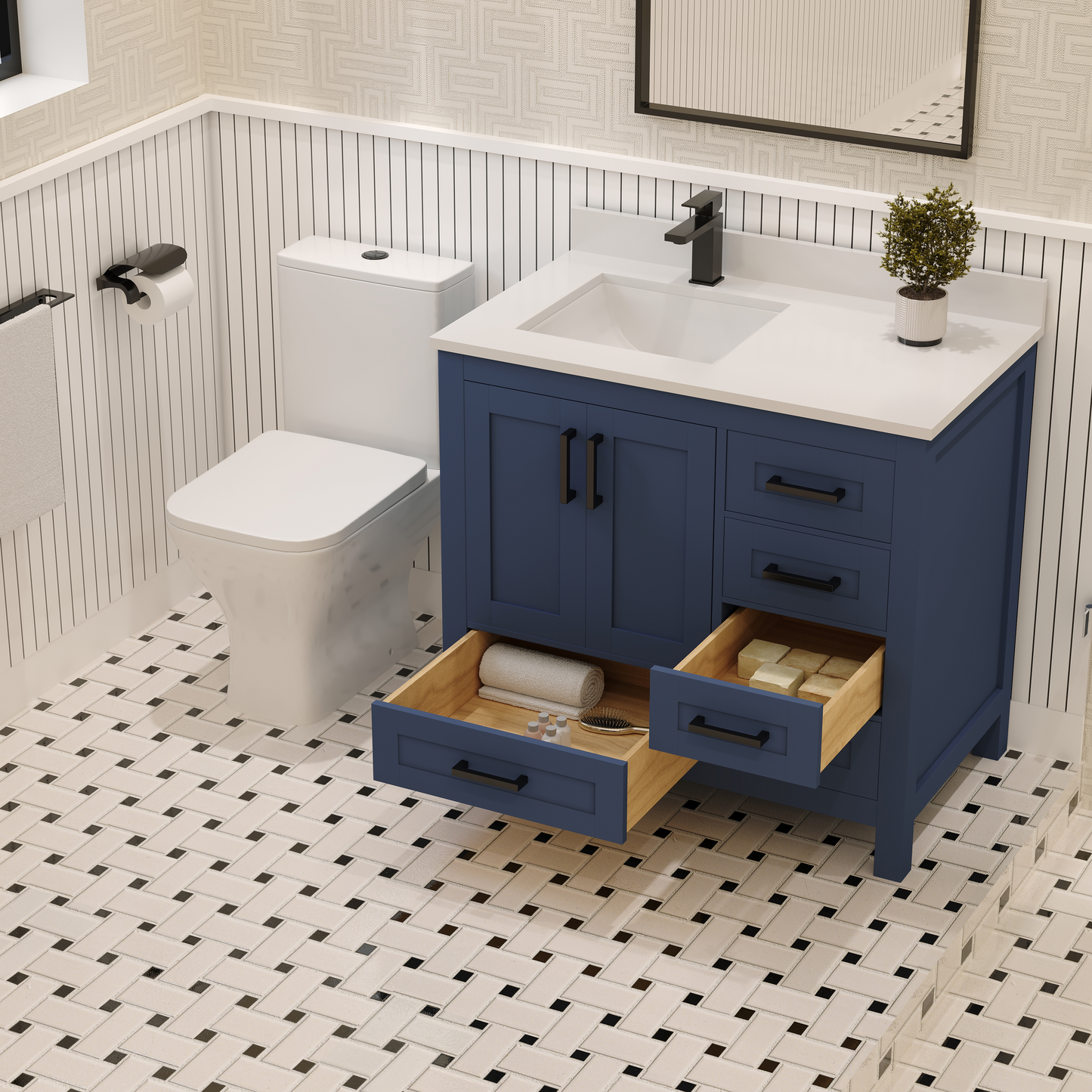 Rooh Bathroom Vanity 36" Left