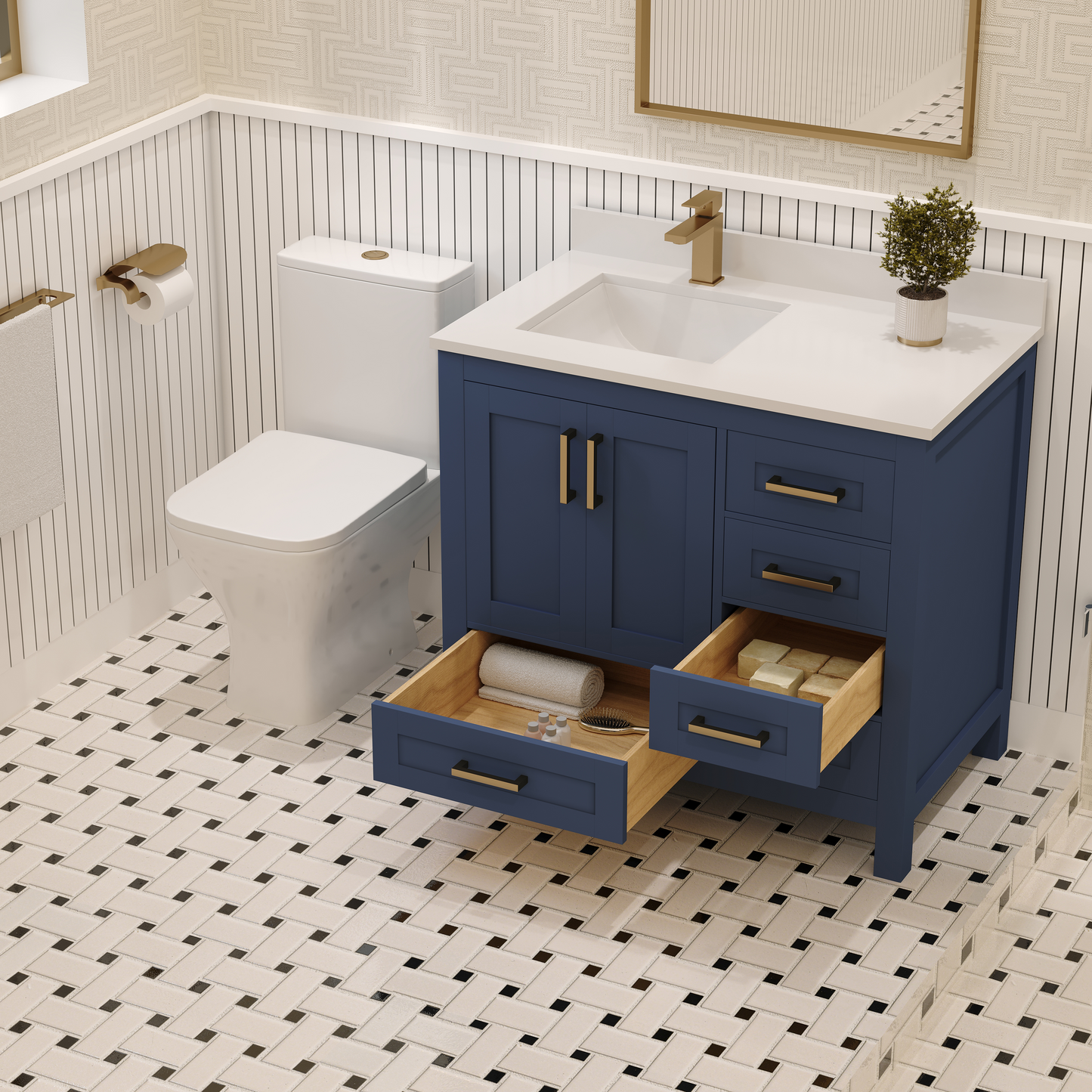Rooh Bathroom Vanity 36" Left