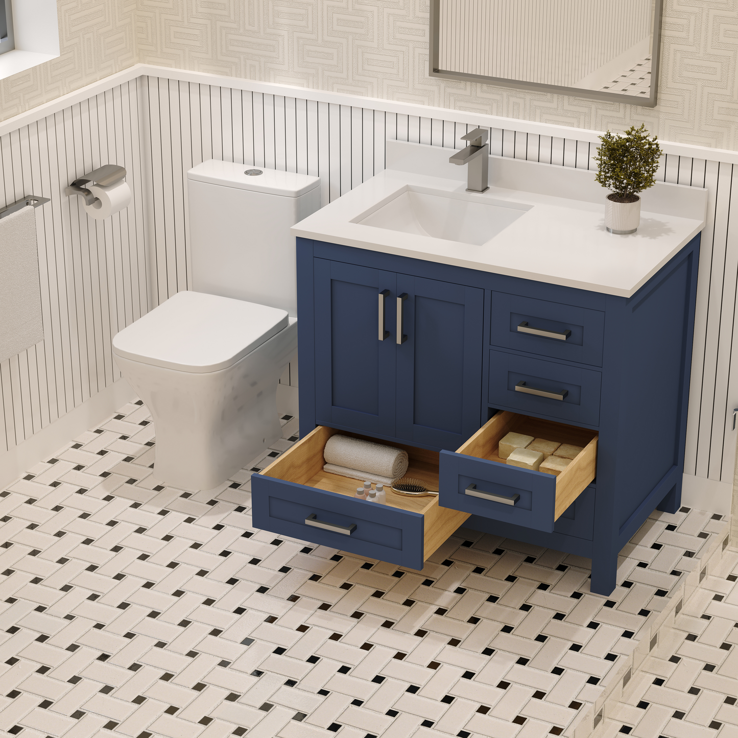Rooh Bathroom Vanity 36" Left