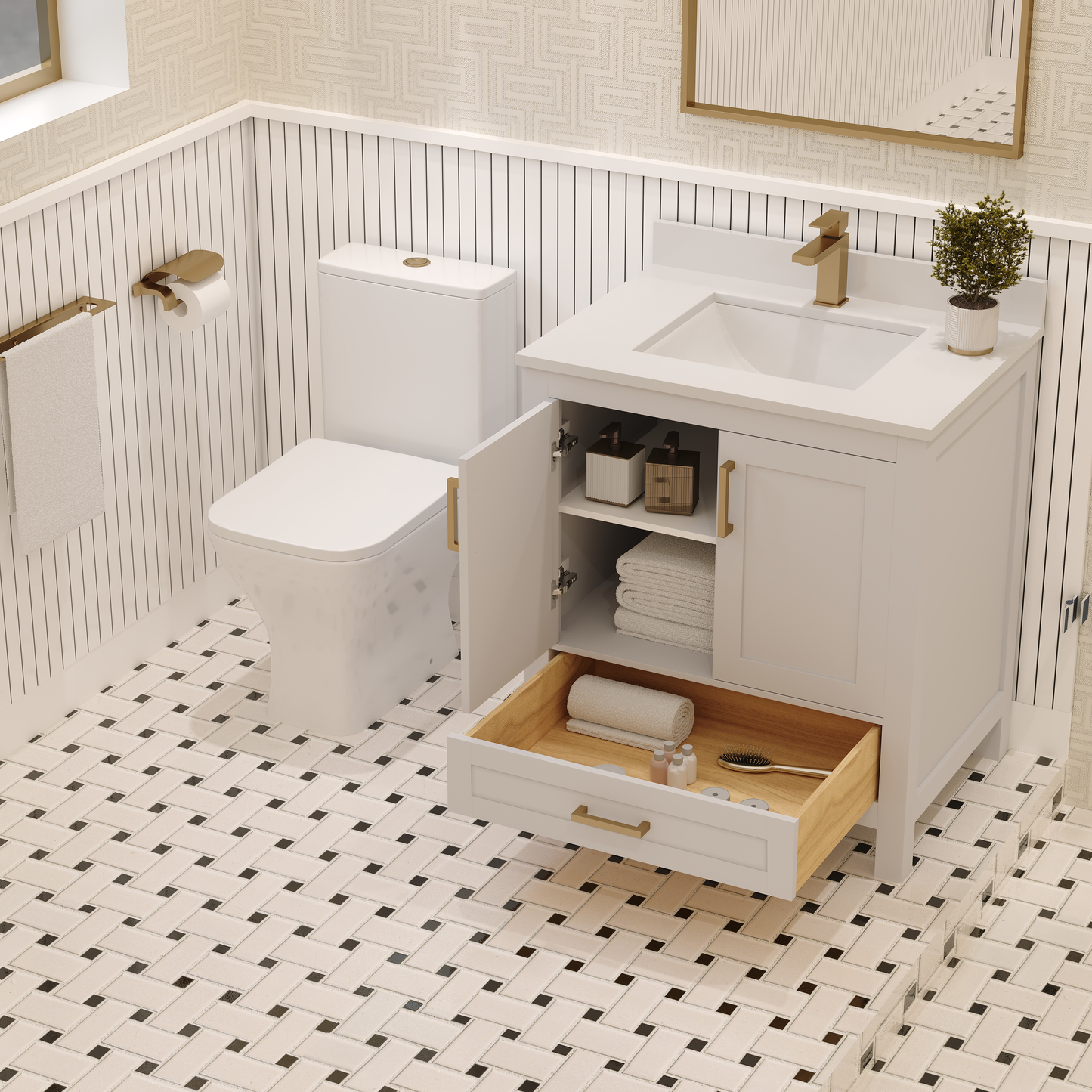 Rooh Bathroom Vanity 30"