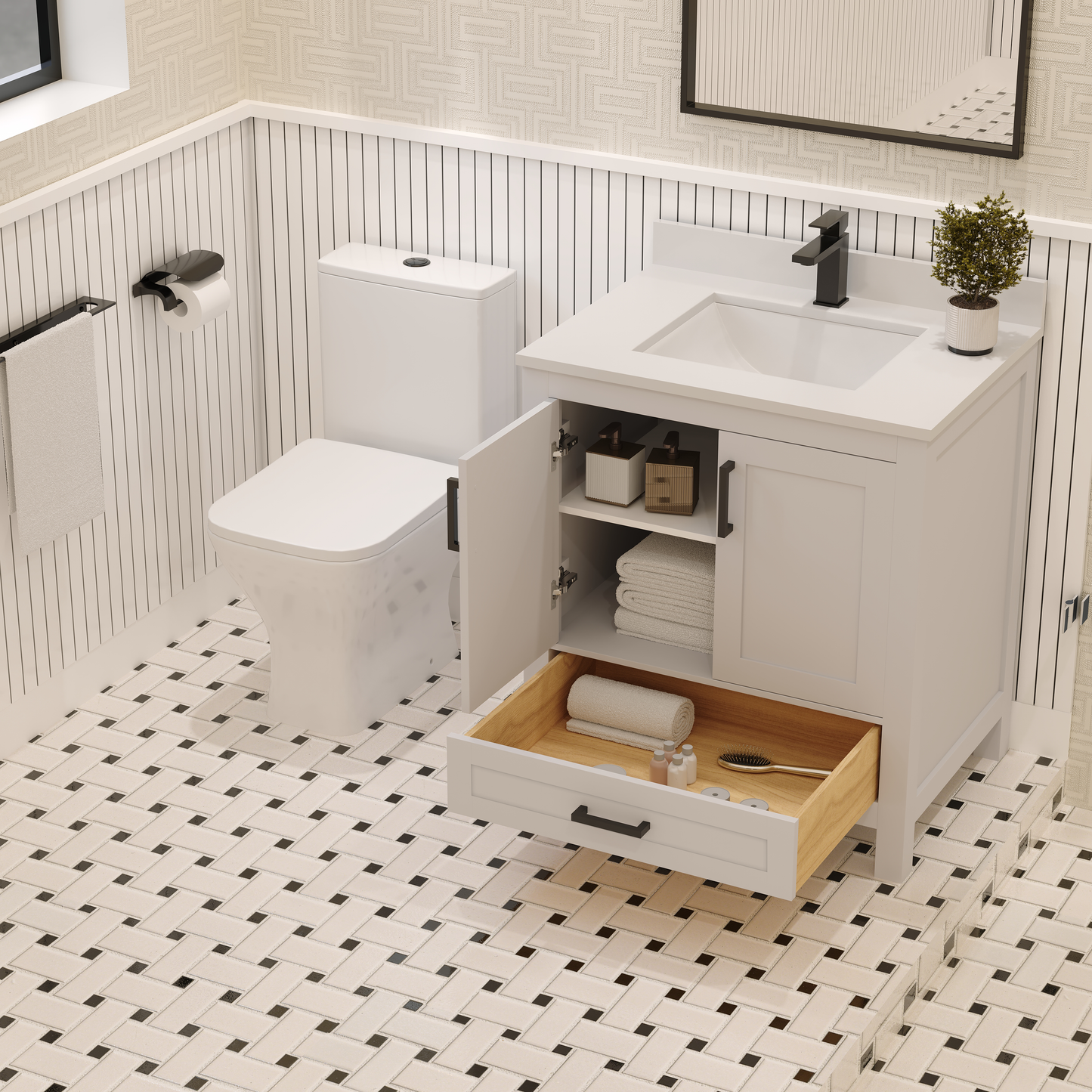 Rooh Bathroom Vanity 30"