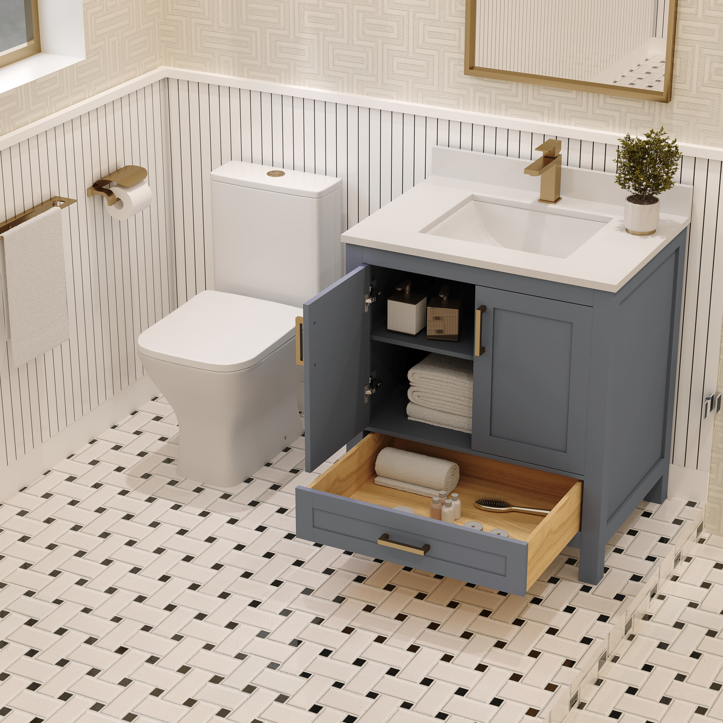 Rooh Bathroom Vanity 30"