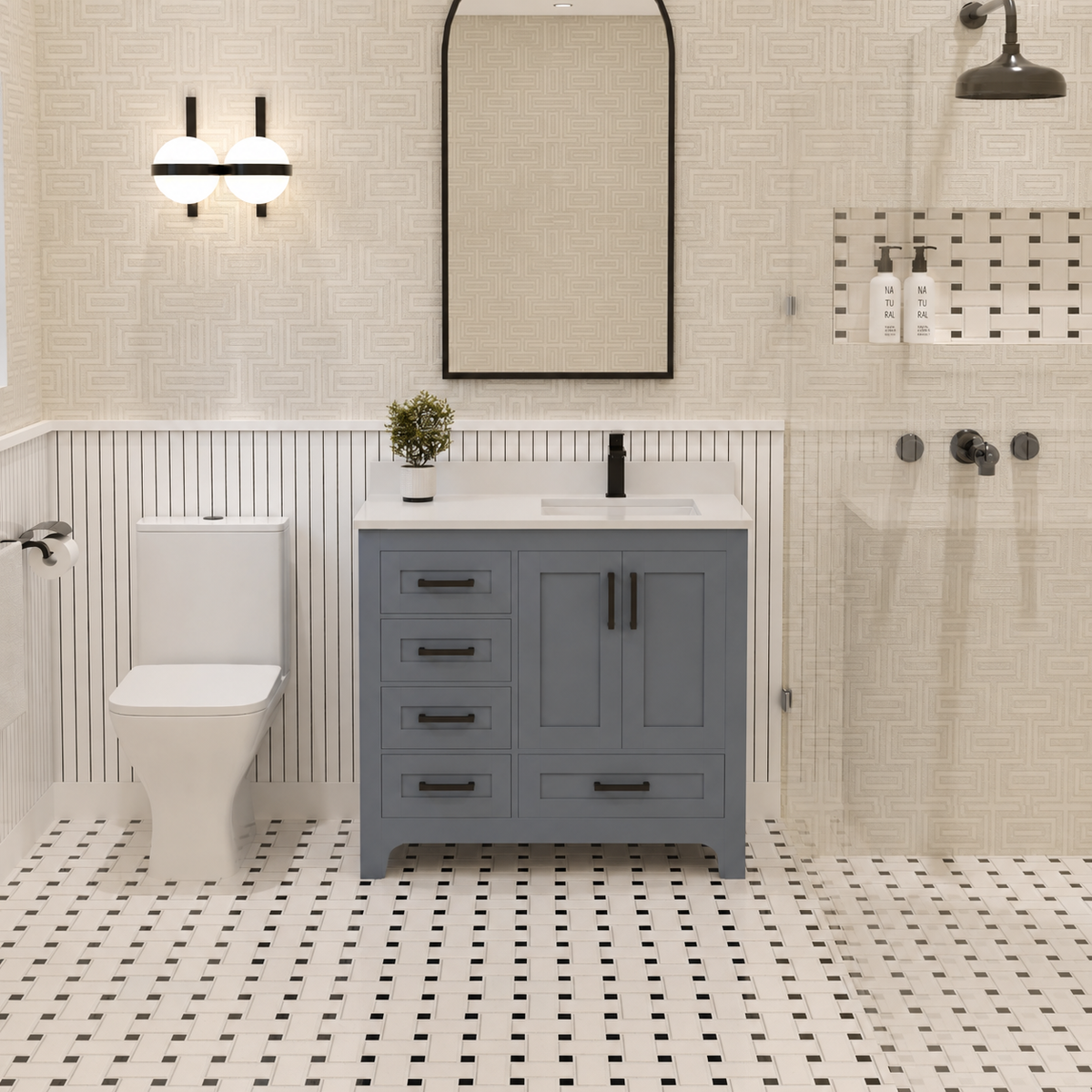 Maya Bathroom Vanity 36" Right