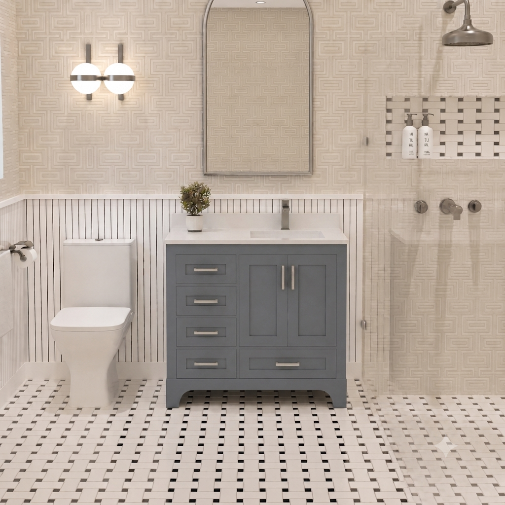 Maya Bathroom Vanity 36" Right